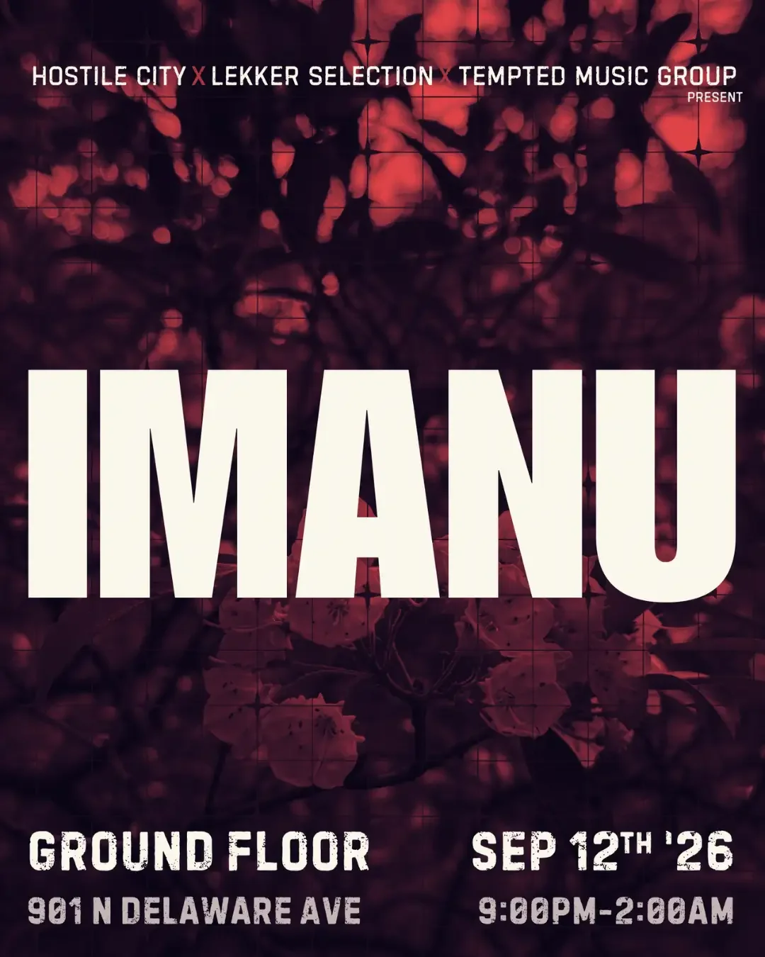 IMANU presented by Hostile City x Lekker Selection x Tempted Music Group