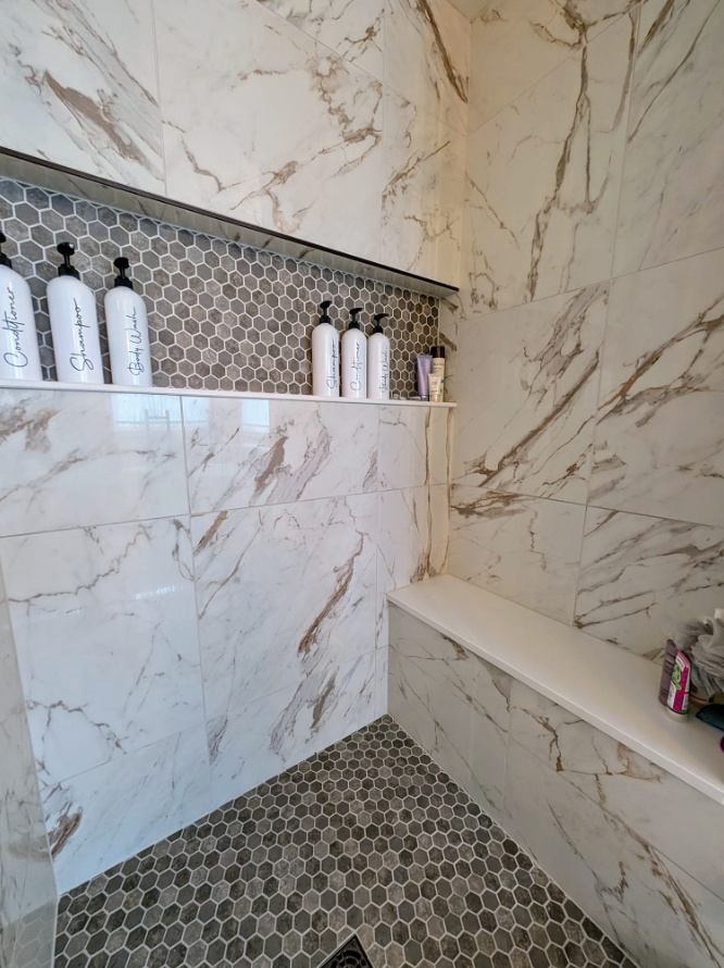 Interior designer helping homeowners plan a renovation in Indianapolis