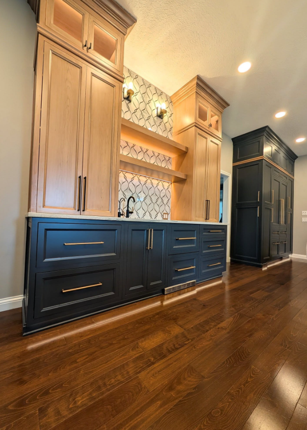 Interior designer helping homeowners plan a renovation in Indianapolis