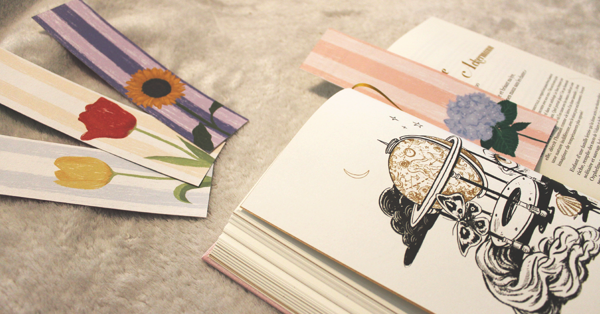 Marque-pages fleuris