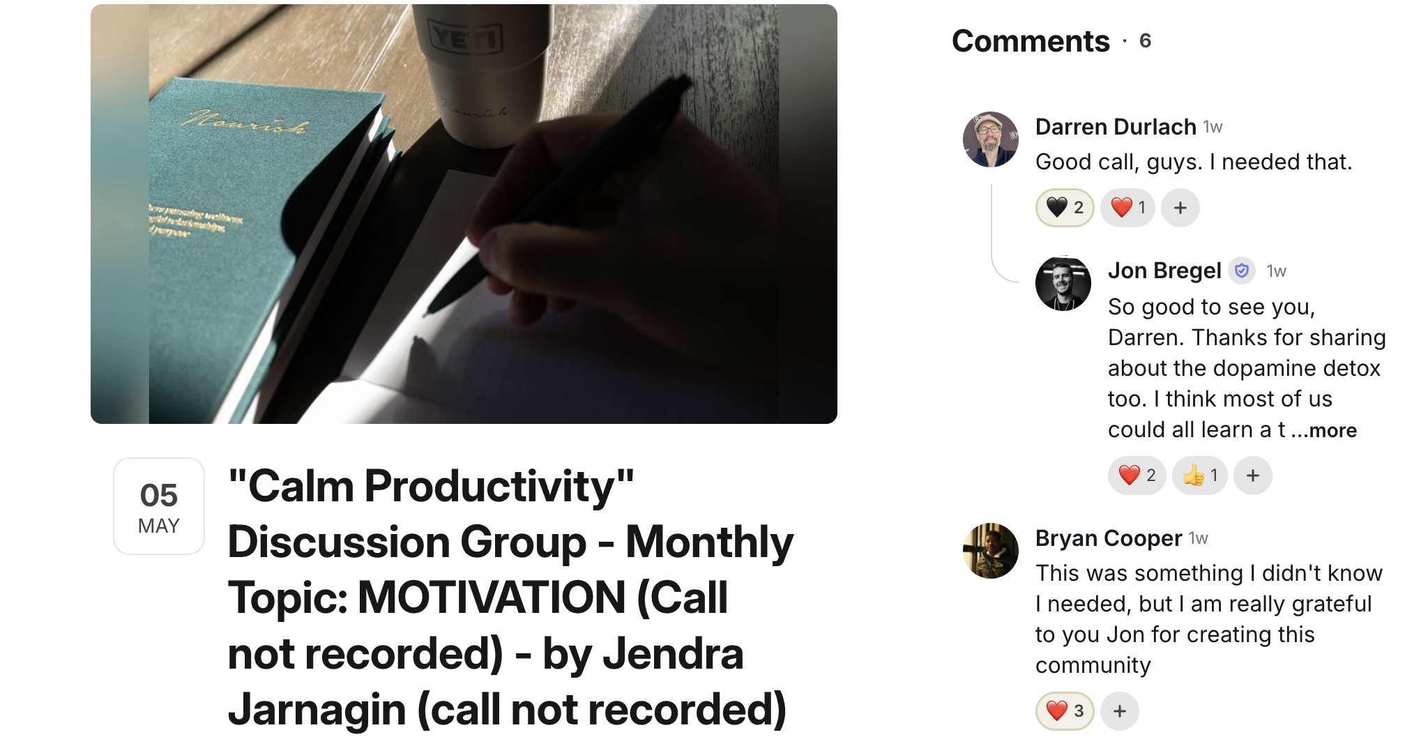 Practicing Calm Productivity