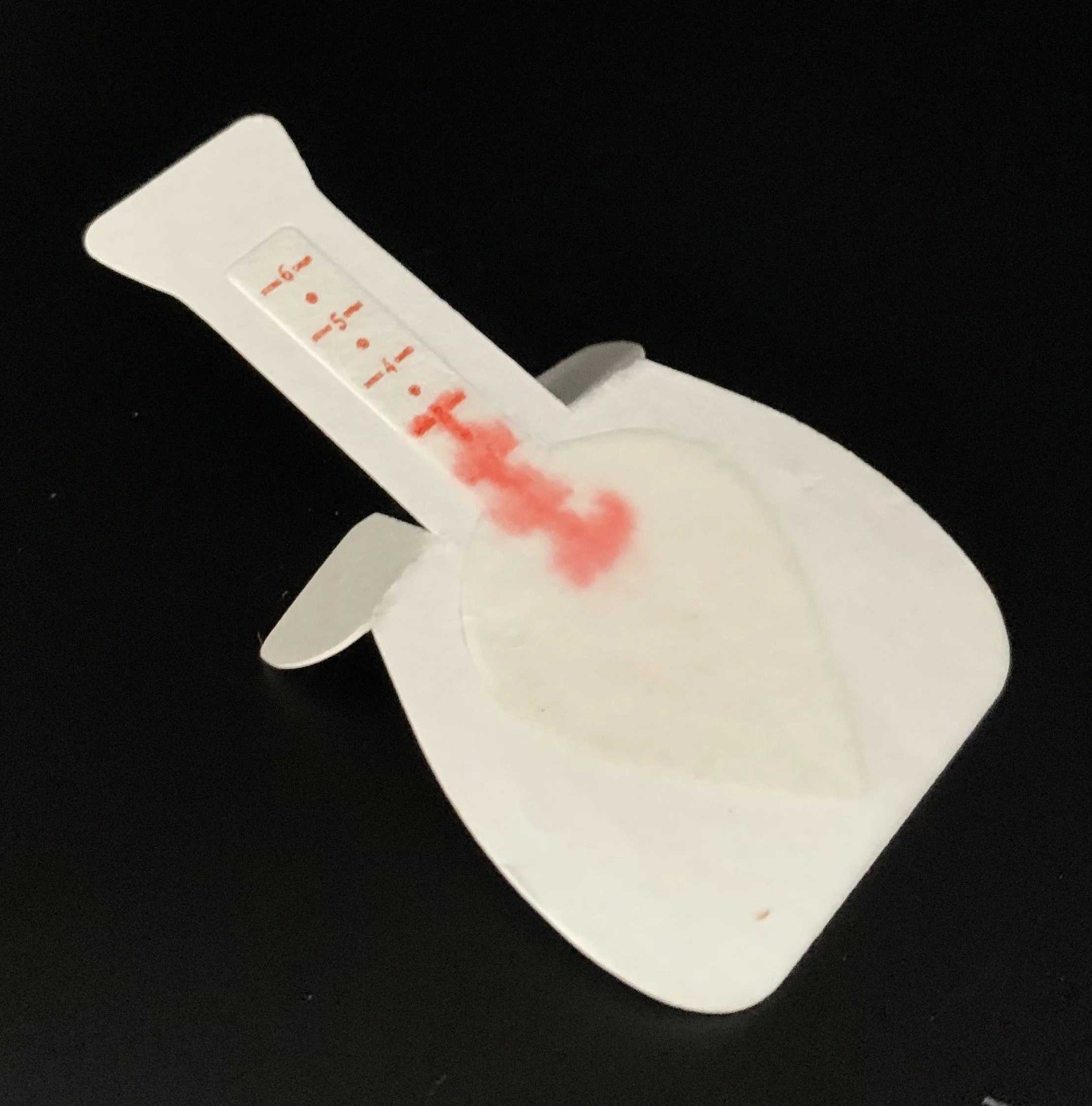 Close-up of a FishburneTab test results.