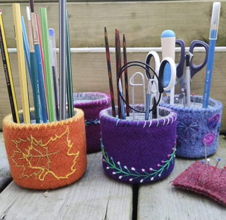 Harris Tweed and Wool Felt Tool Holder