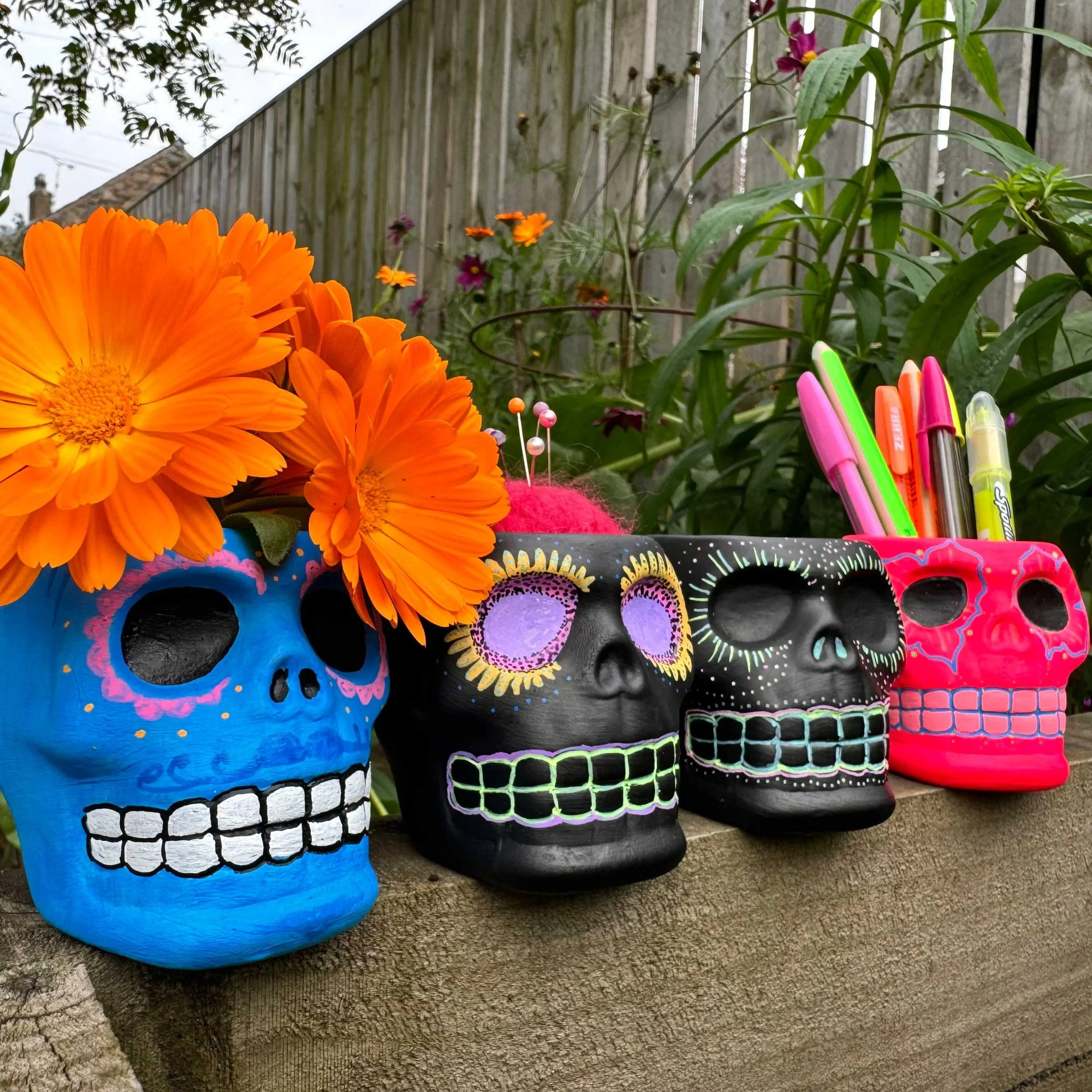 Ceramic Skull Pen Pot Painting Workshop