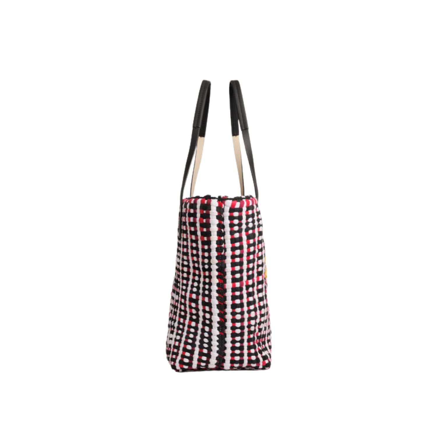 Side view of Vivienne Westwood Studio Shopper woven from upcycled cotton manufactured by Beyond Remade, part of Bank & Vogue Ltd.