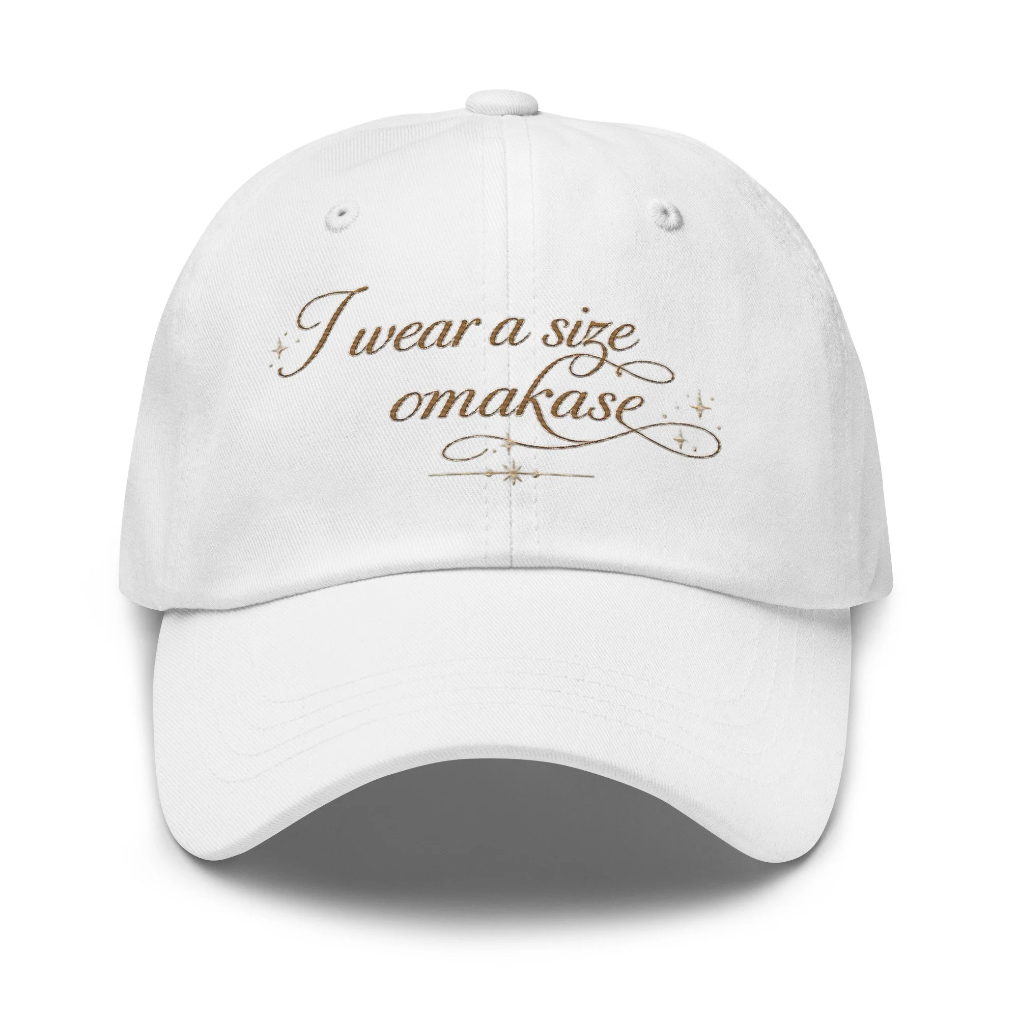 I Wear a Size Omakase Dad hat
