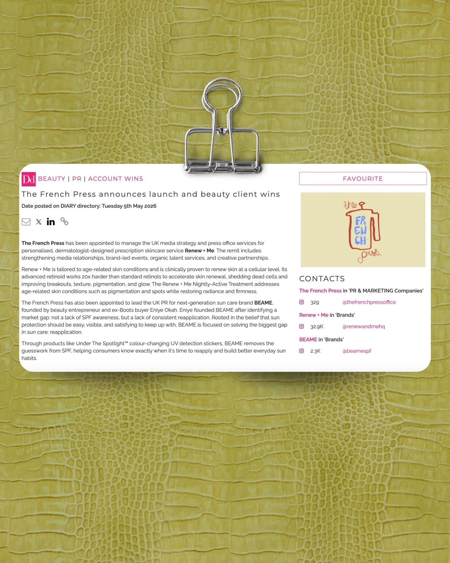@diarydirectory update and client wins @renewandmehq @beamespf 👩&zwj;💻☕️