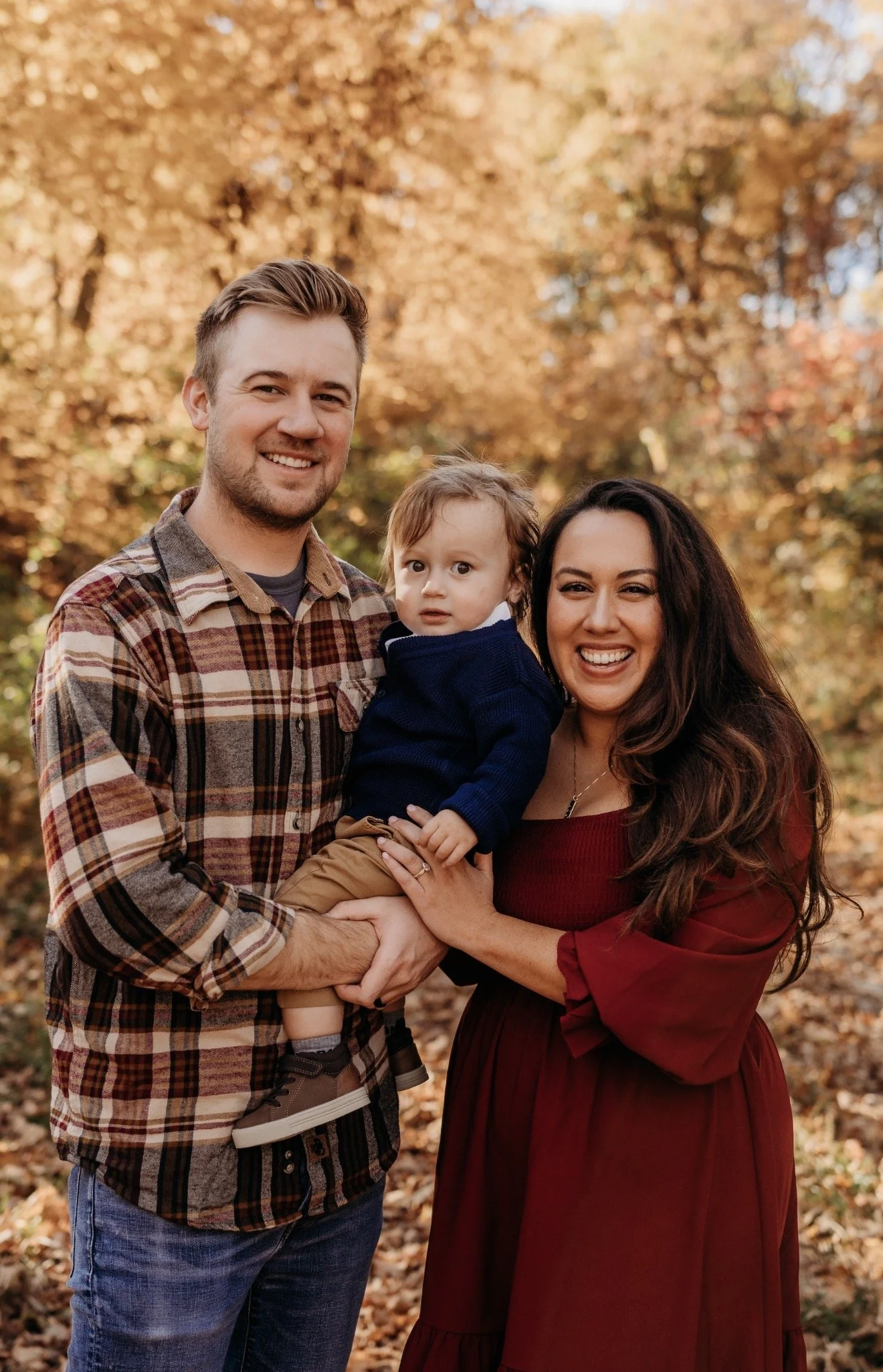 Vanessa and Brennan Wilken with their son, Ben, owners of Wilken Precision Remodeling