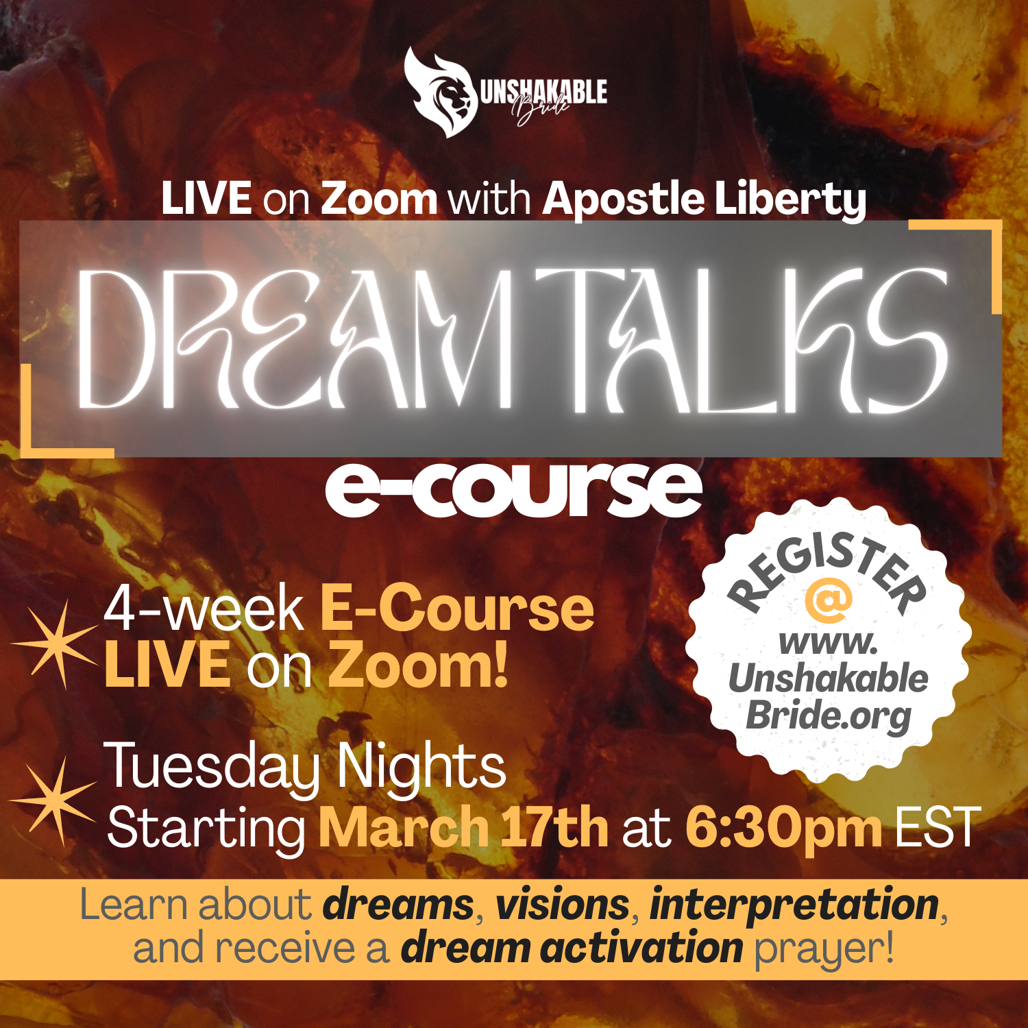 Dream Talks E-Course LIVE on Zoom