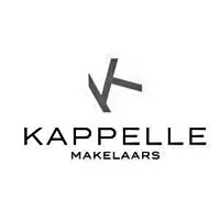 Kappel Makelaars logo met een abstracte dubbele K en de tekst 'Kappel Makelaars' eronder.