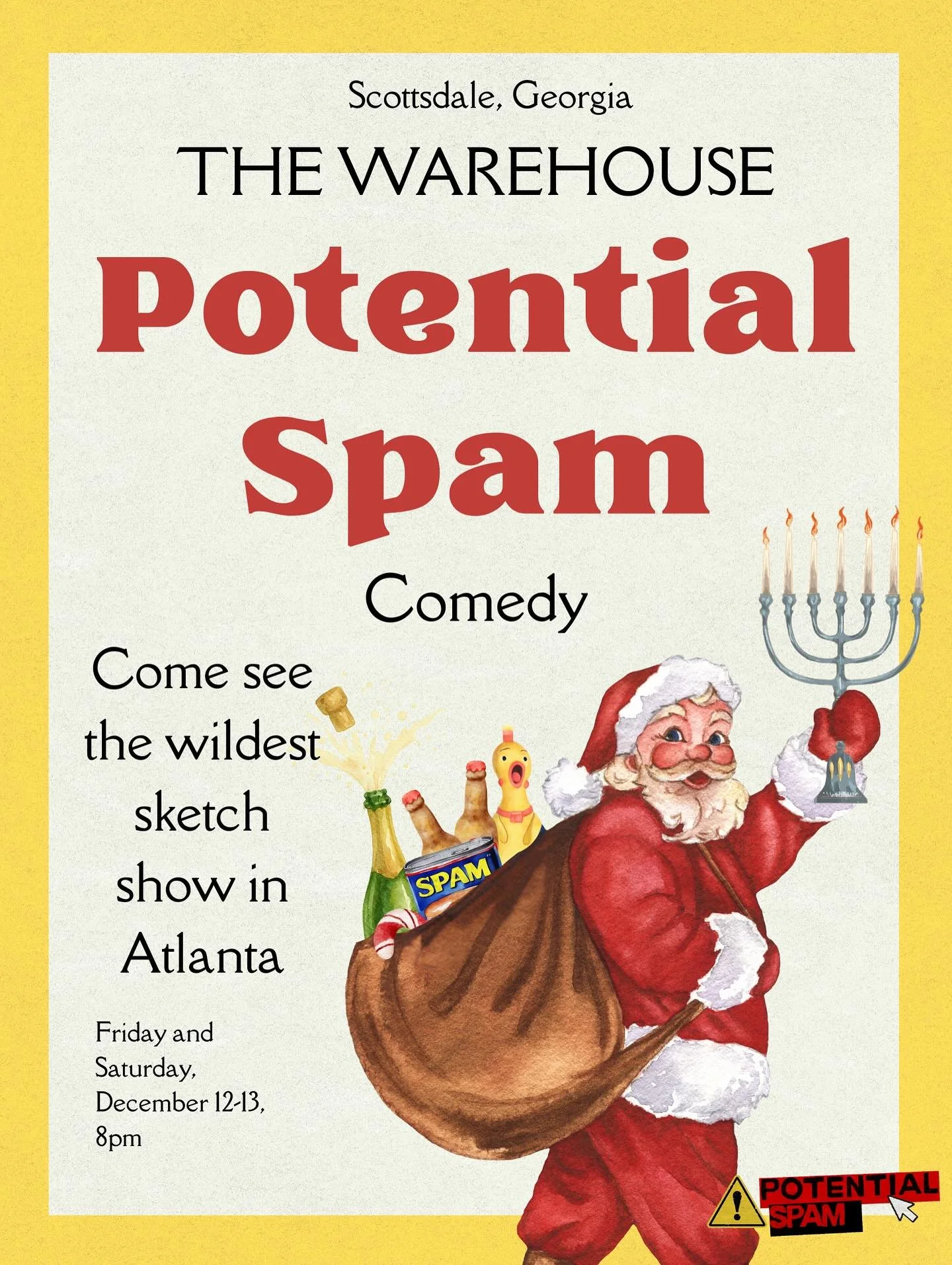 This weekend is your last chance to see Potential Spam in 2025; you don&rsquo;t want to miss it! 

Ticket link in bio! 

#atlantacomedy  #thingstodoinatlanta #sketchcomedy