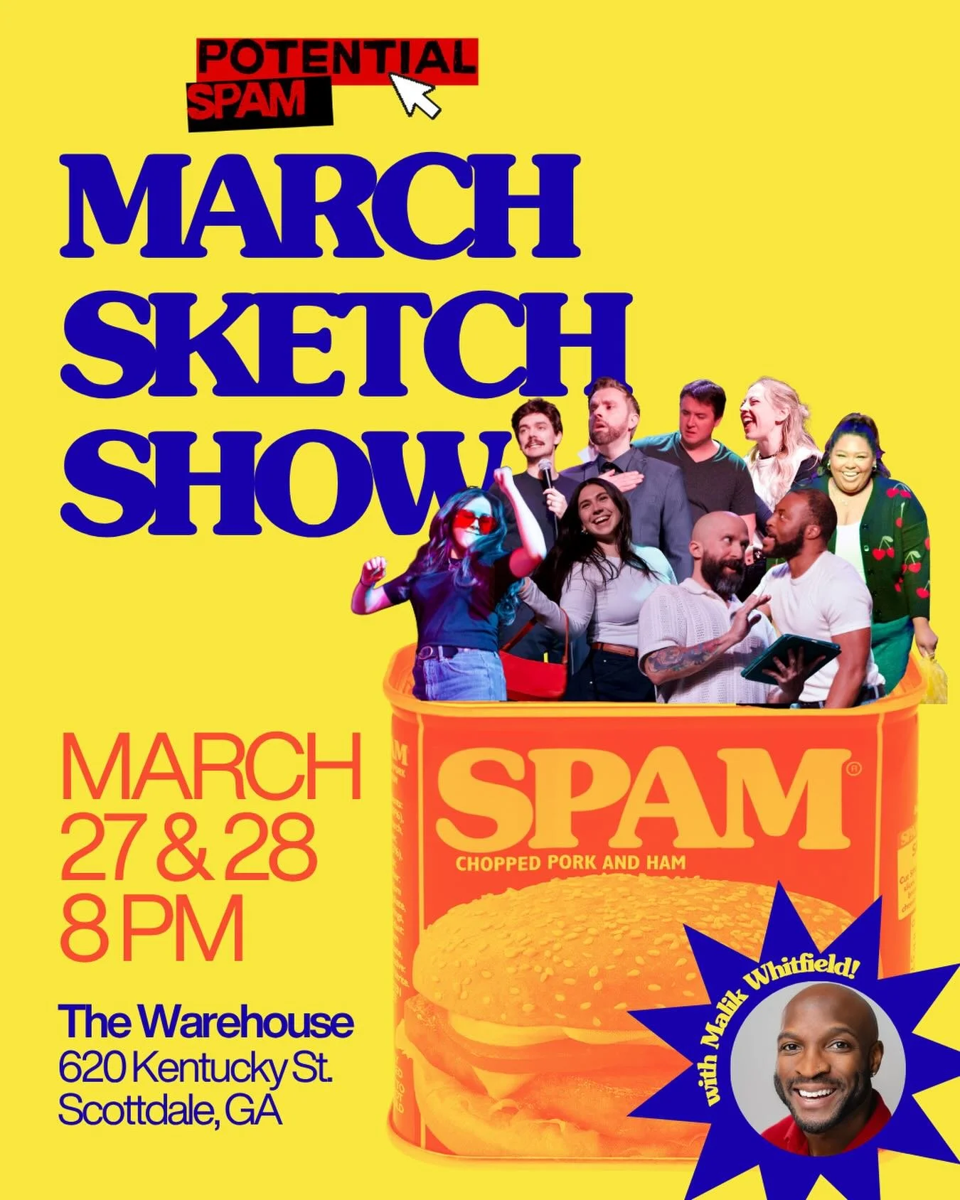 No plans this weekend? We&rsquo;ve got you!
Sketch comedy, chaos, and a lot of laughs.

March 27&ndash;28 at The Warehouse
Tickets: potentialspamcomedy.com

#atlantashows #atlcomedy #comedyshow #atlthingstodo #atlshows