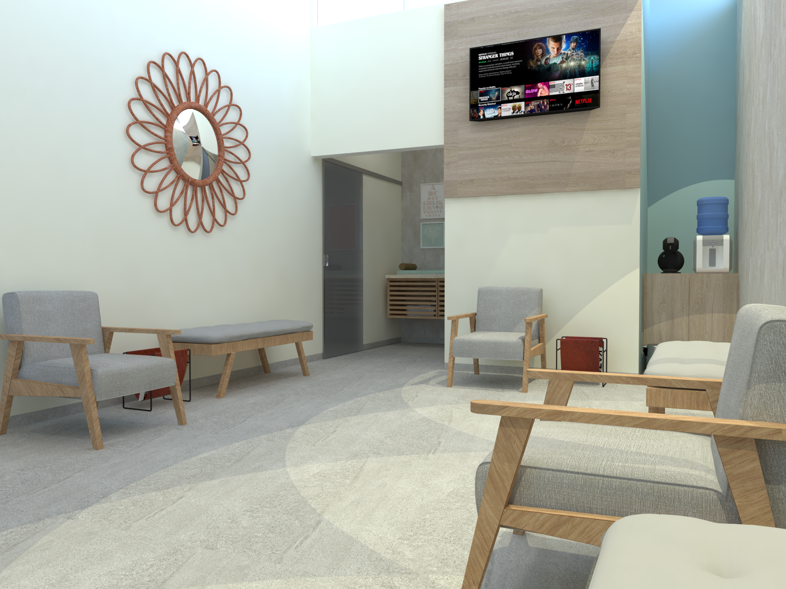 Recepção da clínica 