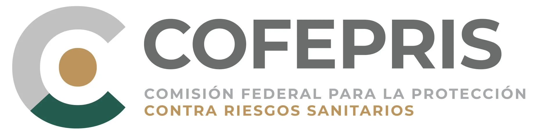 Logo of COFEPRIS, a Mexican health regulatory agency, with a circular graphic and the text 'COFEPRIS' and 'Comisión Federal Para La Protección Contra Riesgos Sanitarios'.