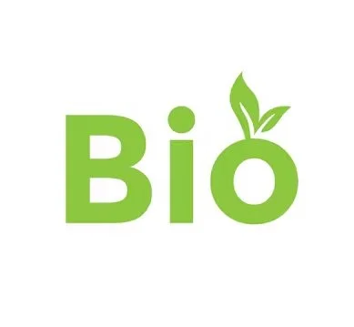 Green text reading 'Bio' with a leaf and sprout emerging from the letter 'o'.