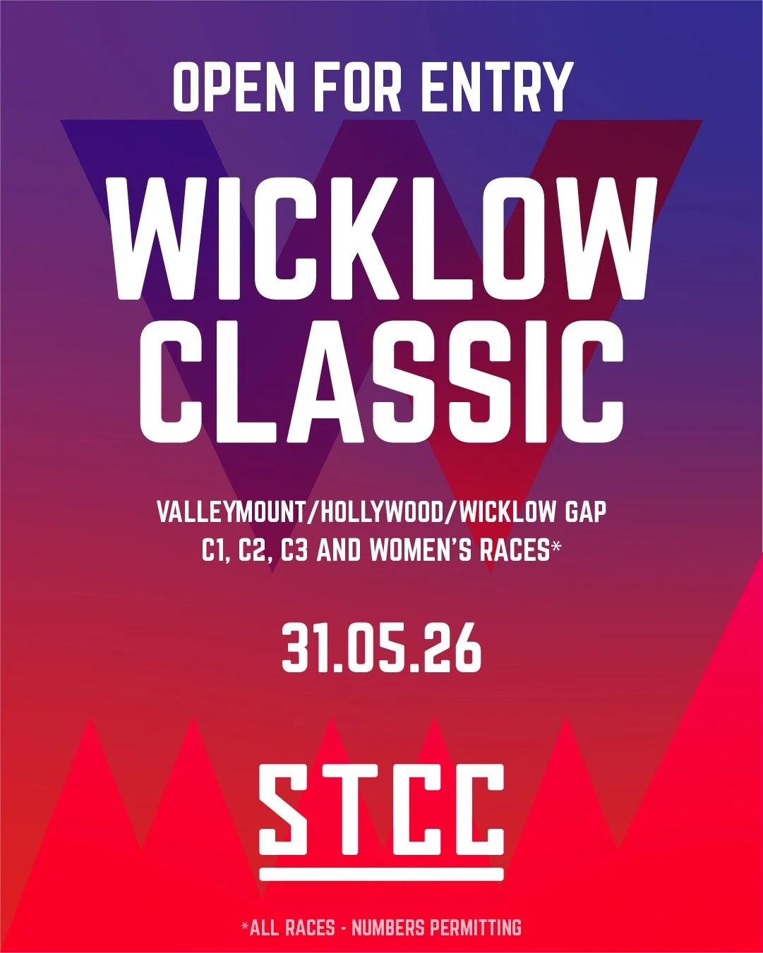 The wait is over. Entries for the 2026 Wicklow Classic are officially OPEN! 🚴&zwj;♂️⛰️
St. Tiernan&rsquo;s CC is proud to return to Race Promotion with the Wicklow Classic, culminating in a spectacular finish on the Wicklow Gap.
* C1 Wicklow Classic
