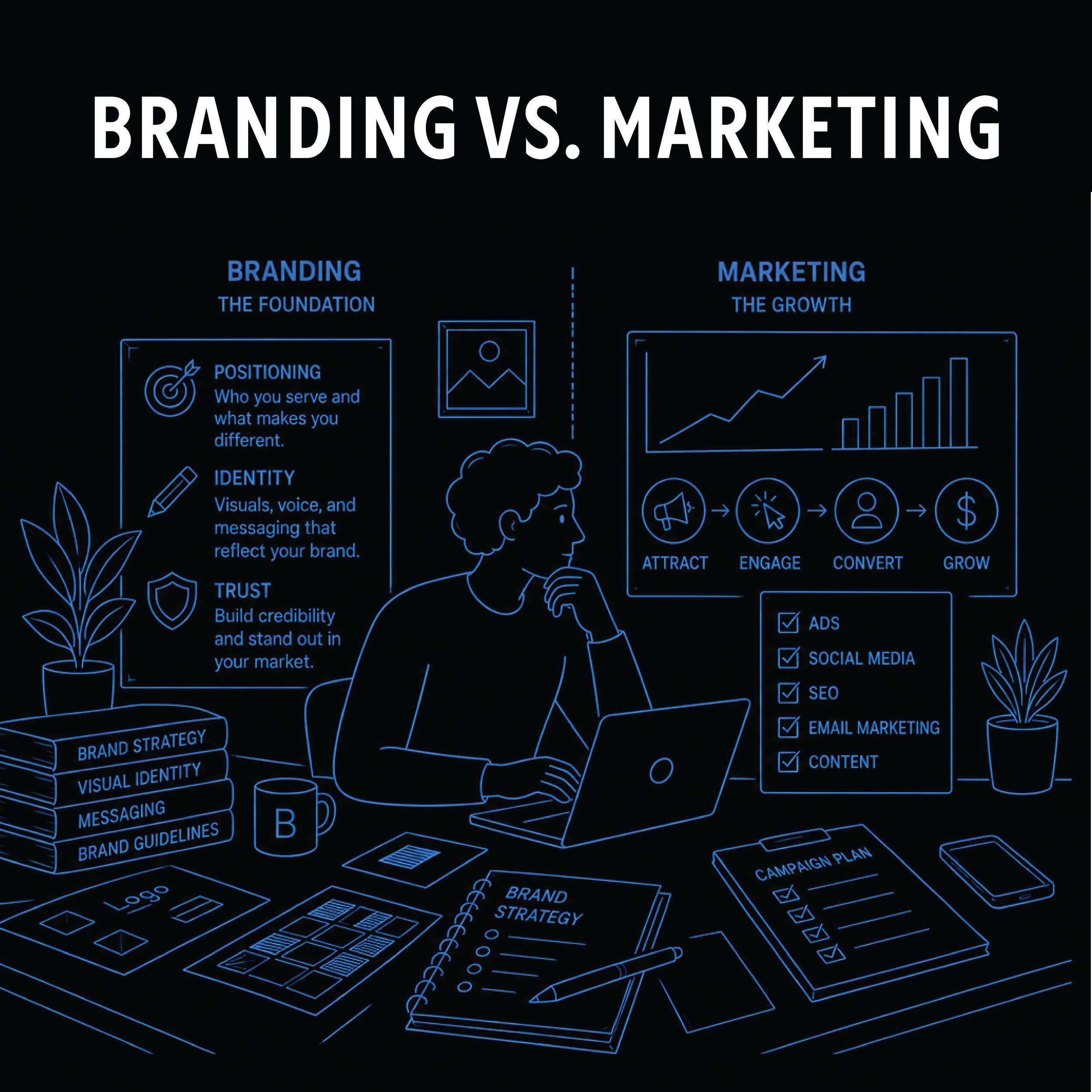 Branding vs. Marketing: What Your Business Actually Needs First