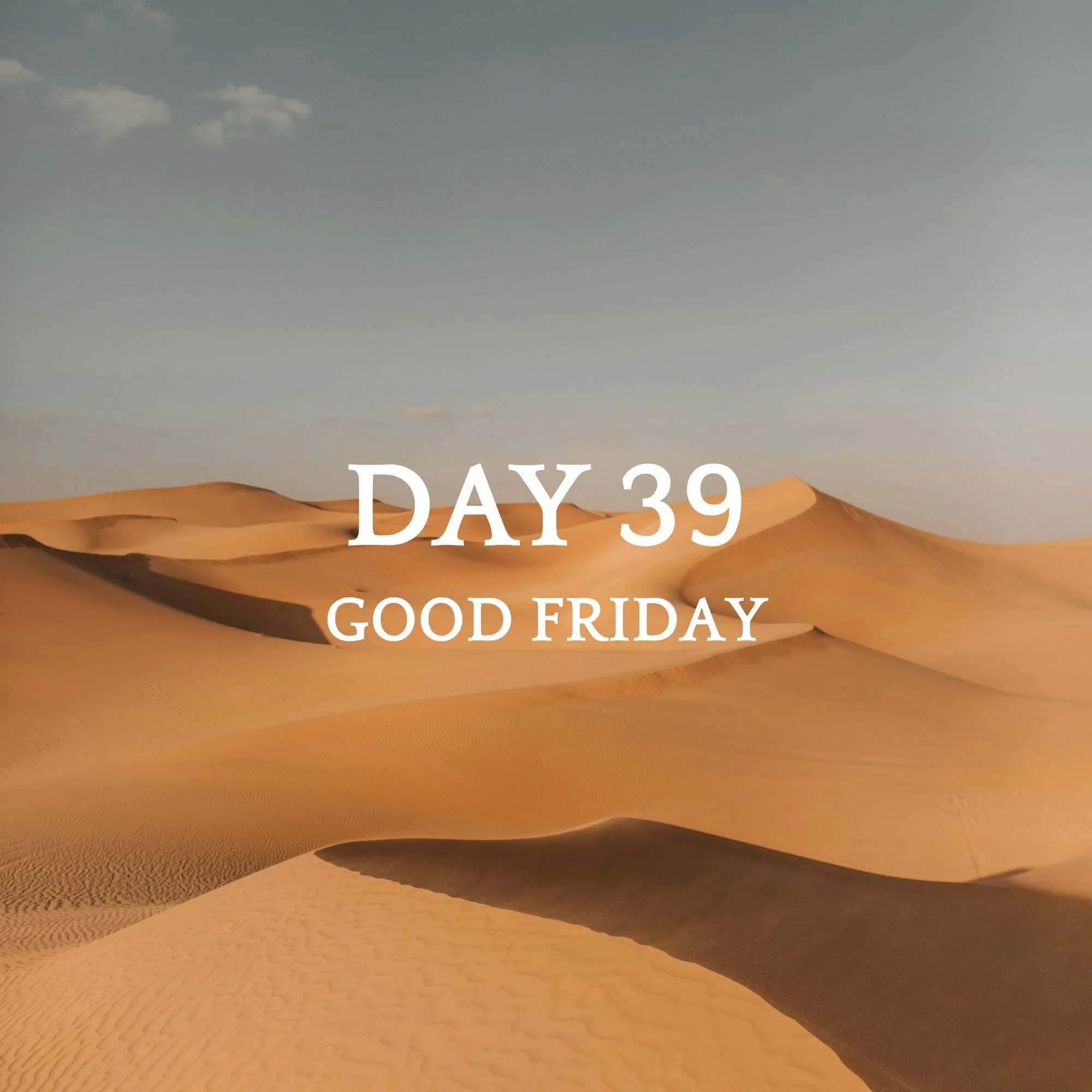 DAY 39 - GOOD FRIDAY, BEARING OUR CROSS (Copy)