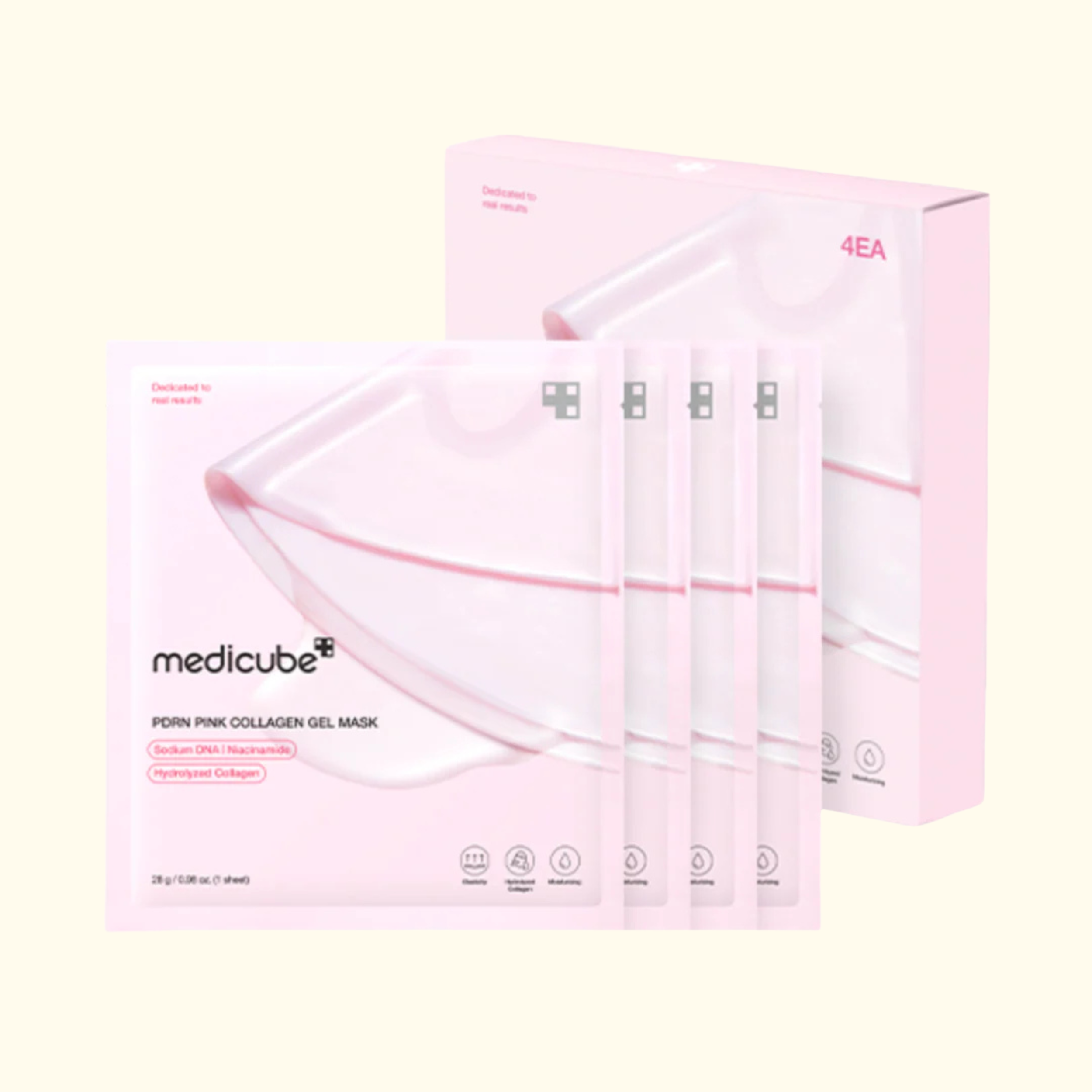 Medicube – PDRN Pink Collagen Gel Mask | 4 piezas