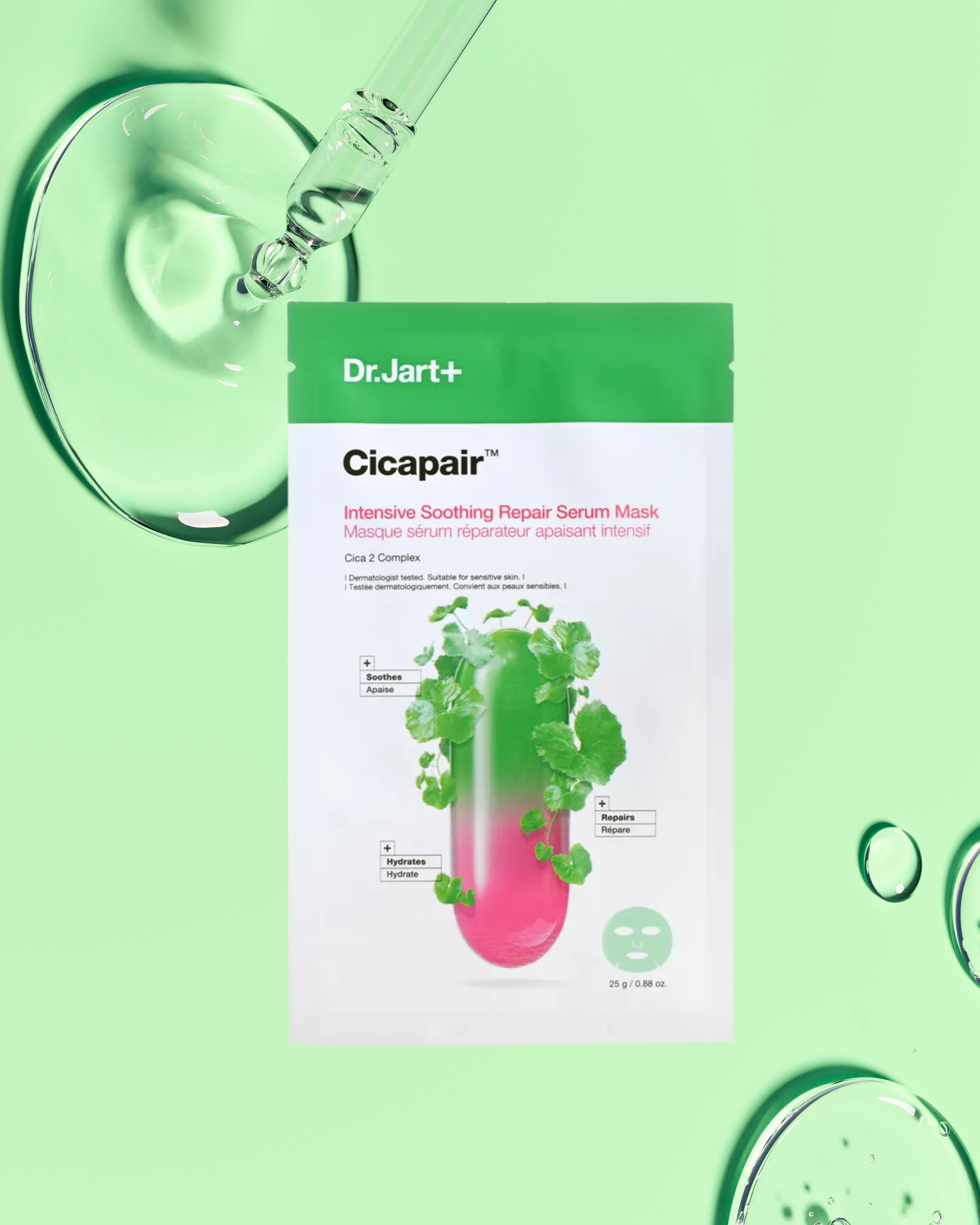 Dr. Jart+ – Cicapair Intensive Soothing Repair Serum Mask | 25 g (1 pieza)