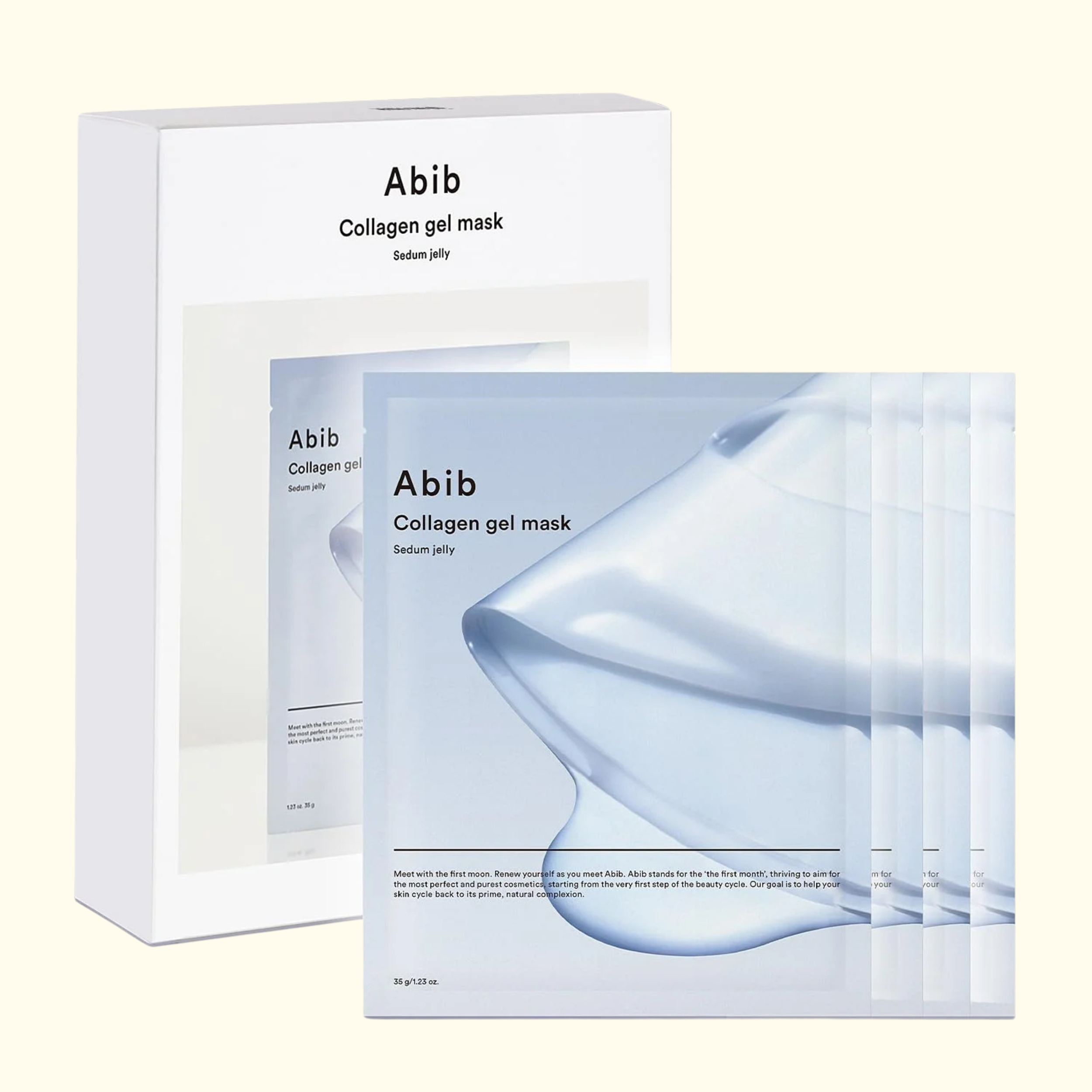 Abib – Mascarillas de Gel de Colágeno Sedum Jelly | 4 piezas