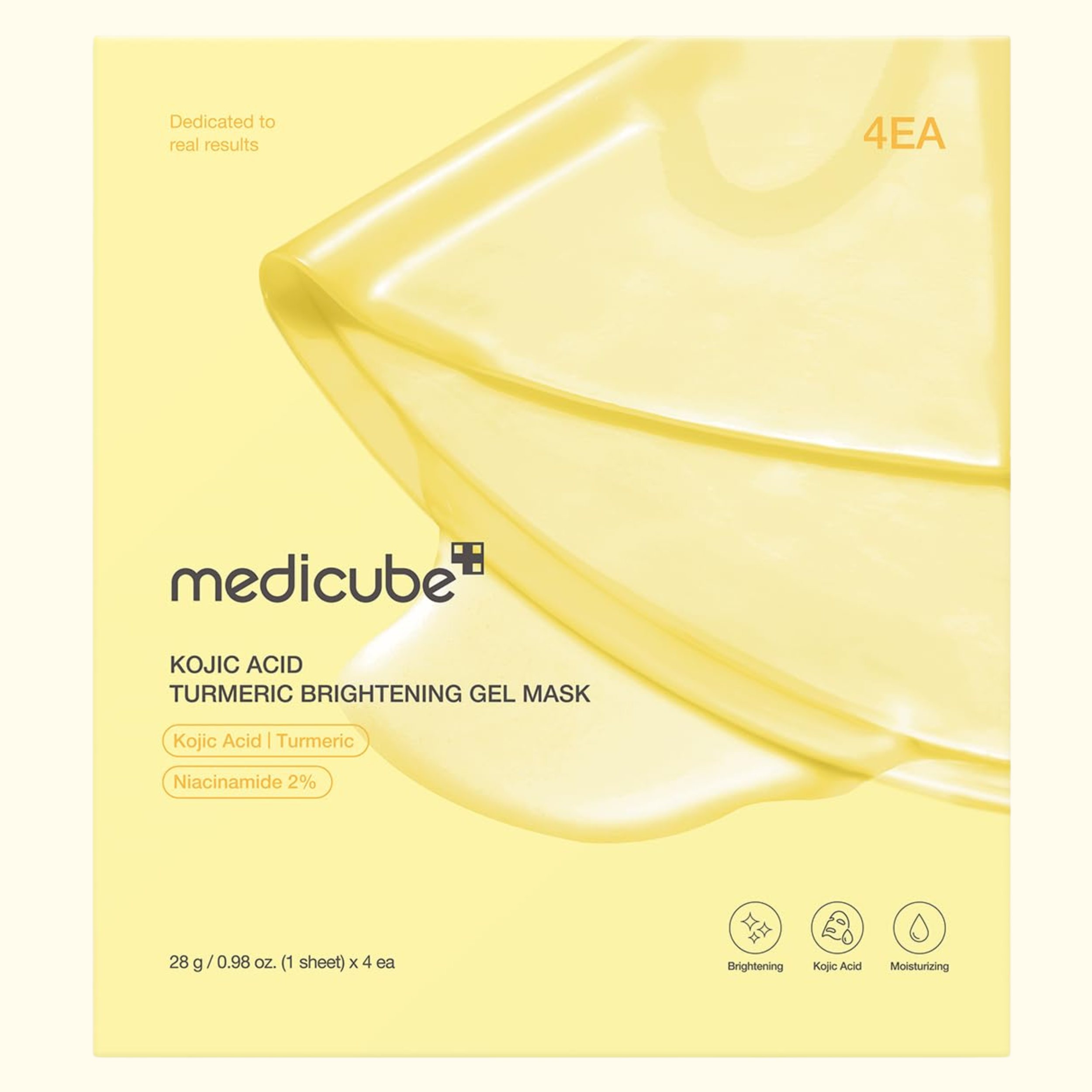 Medicube – Kojic Acid Turmeric Brightening Gel Mask | 28 g 1 pieza