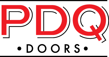 The letters 'PDQ' in large red font, with a black background