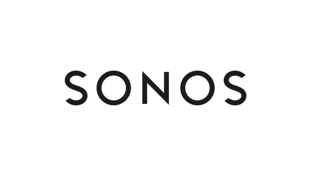 Black background with the Sonos logo in the center.