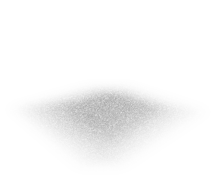 A 3D visualization of a black area filled with white and gray dots at the bottom, with black space above.