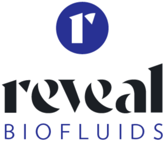 Revel Biofluids logo with a blue upward arrow icon