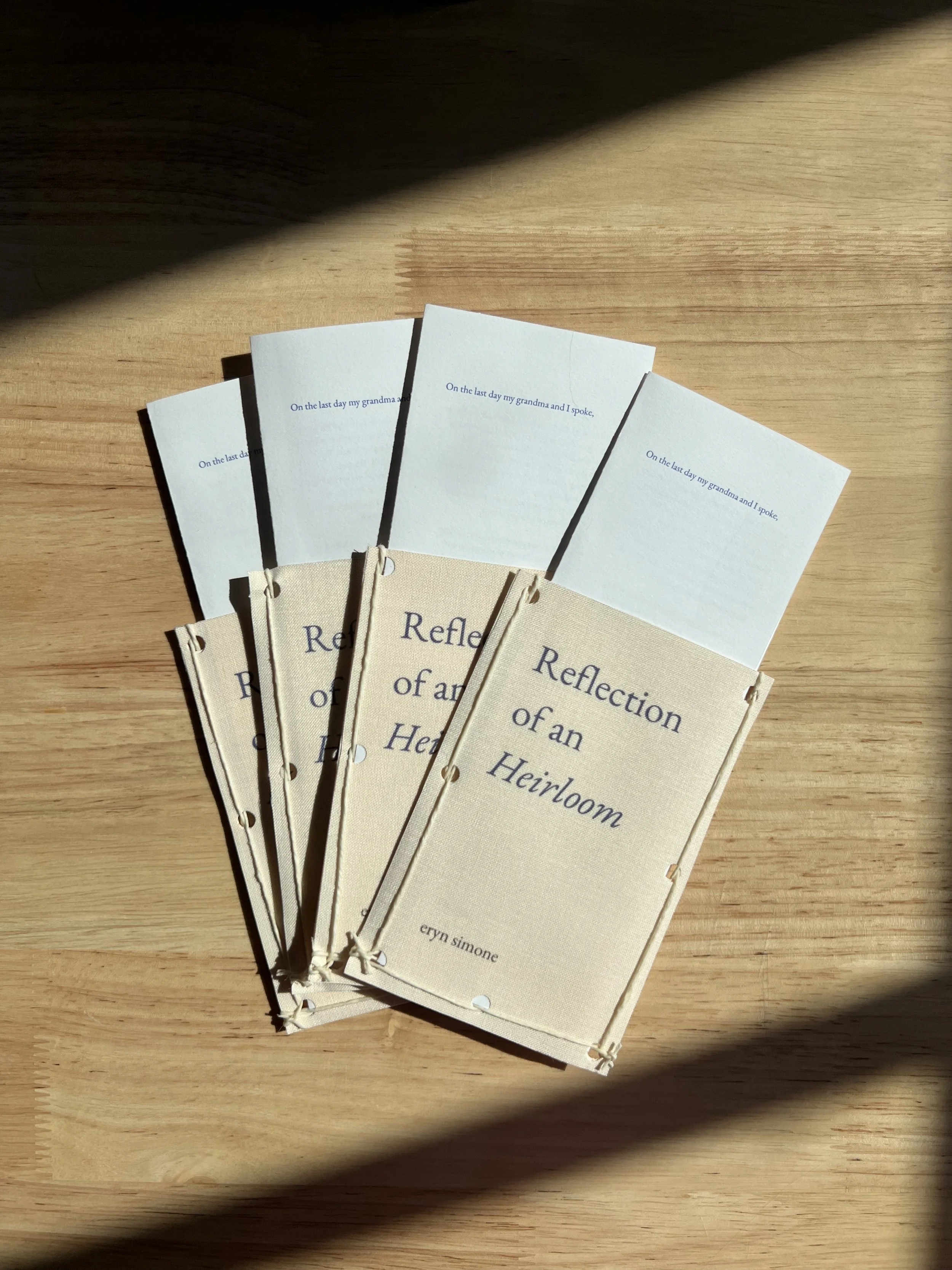 Zine in linen-looking pocket