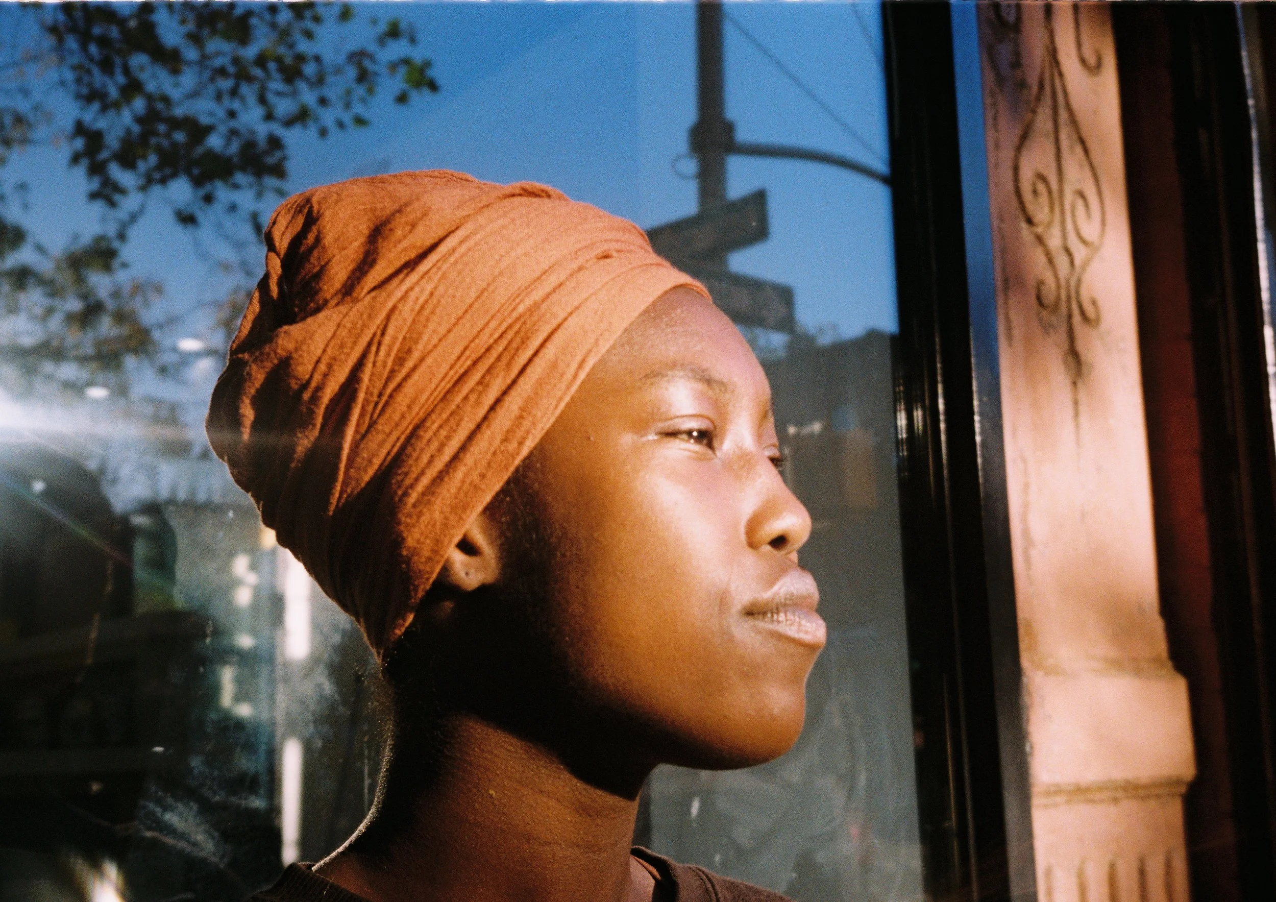 Close-up of Ismatu on street