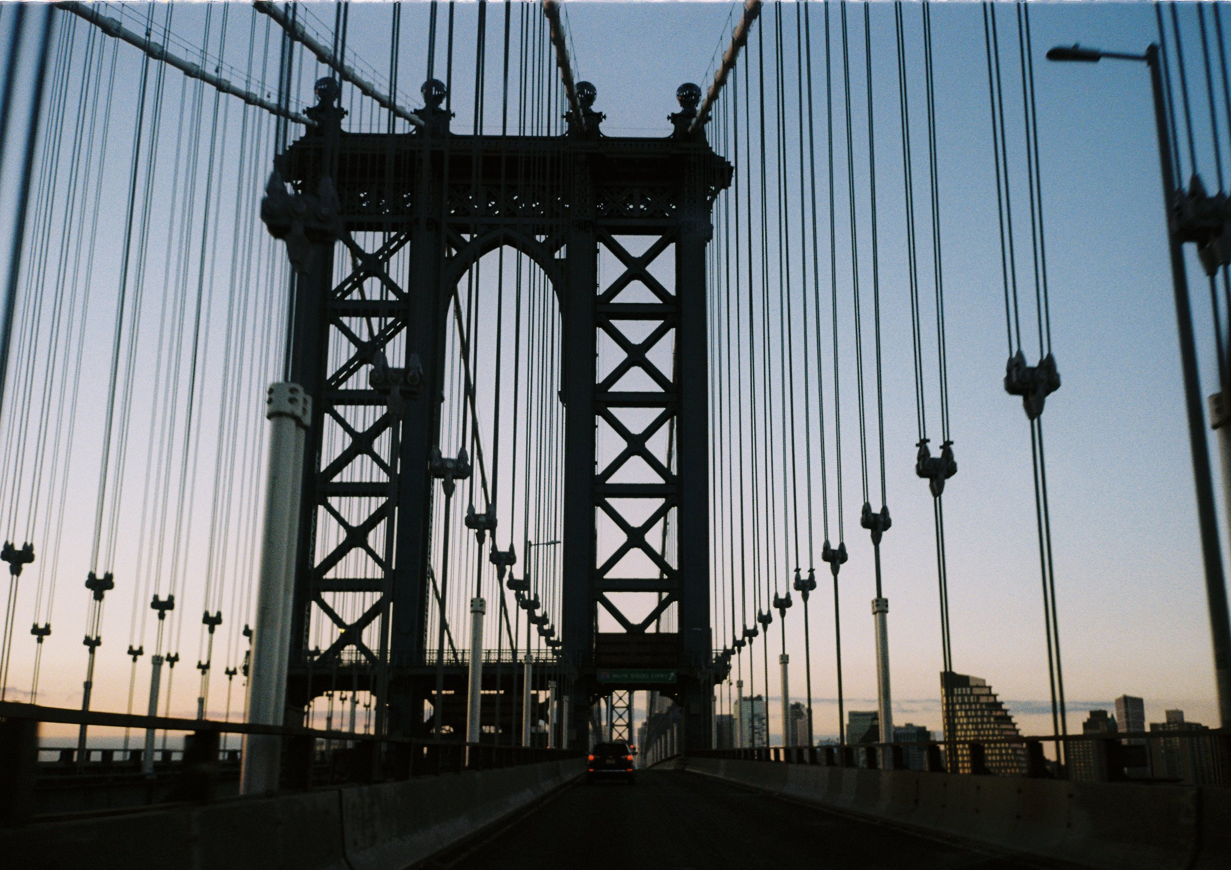 Morning view on bridge