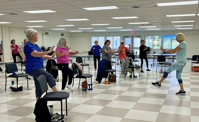 CSC Members participate in Enhance Fitness exercise class.