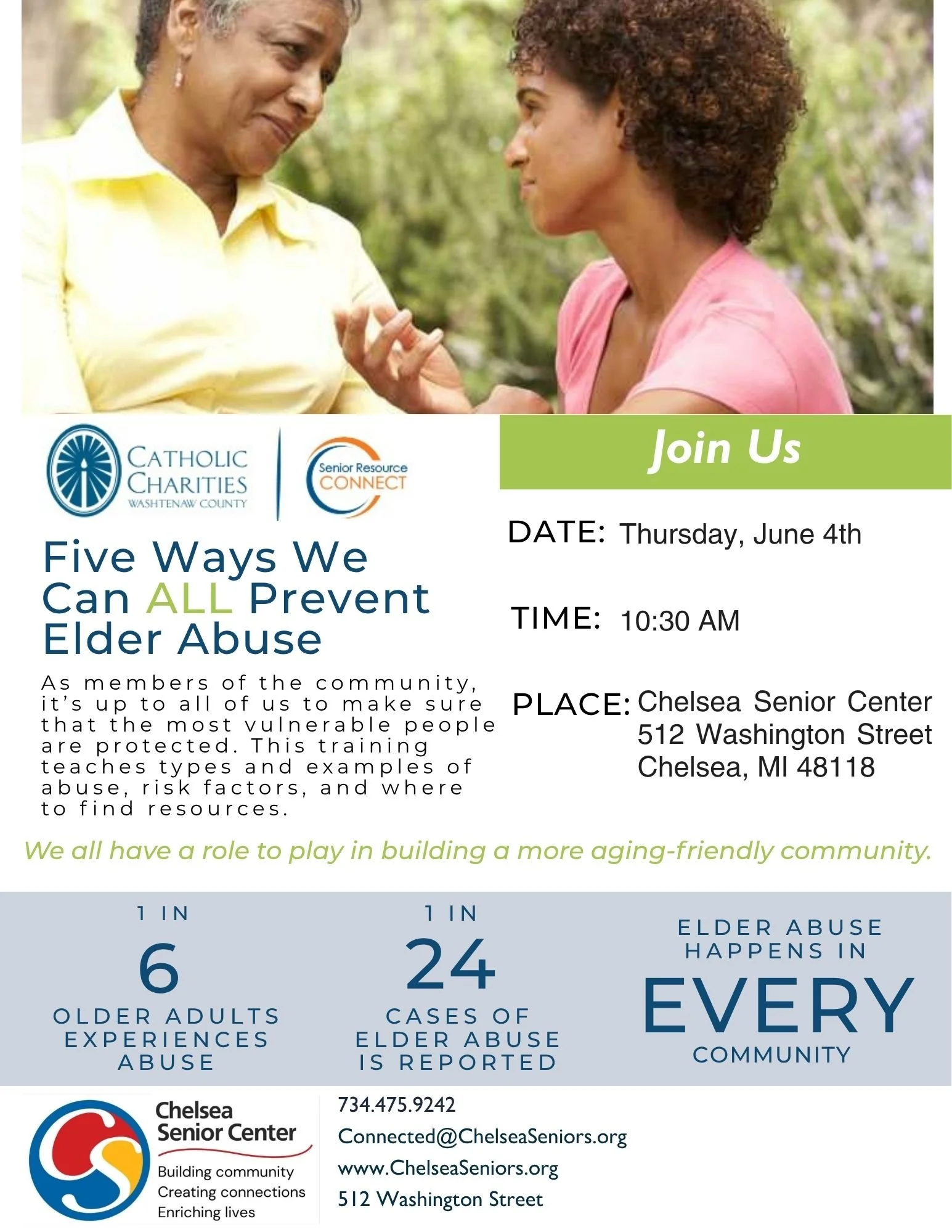 Chelsea Senior Center Elder Abuse Talk