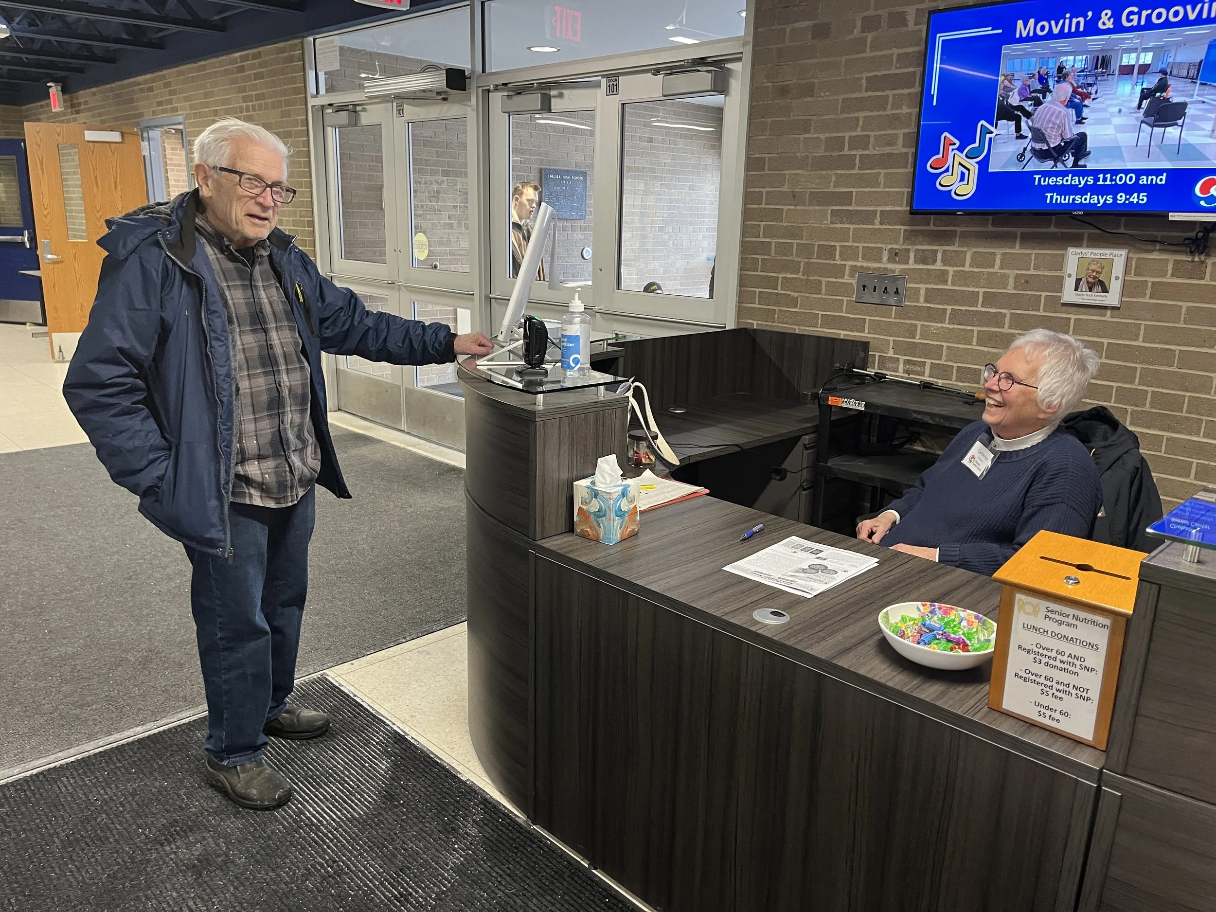 Chelsea Senior Center Ambassador Welcome Desk