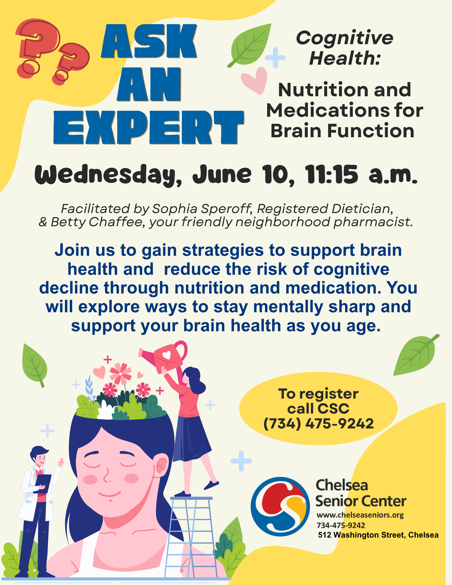 Chelsea Senior Center Ask an Expert June 2026