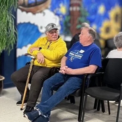 Chelsea Senior Center two men talking