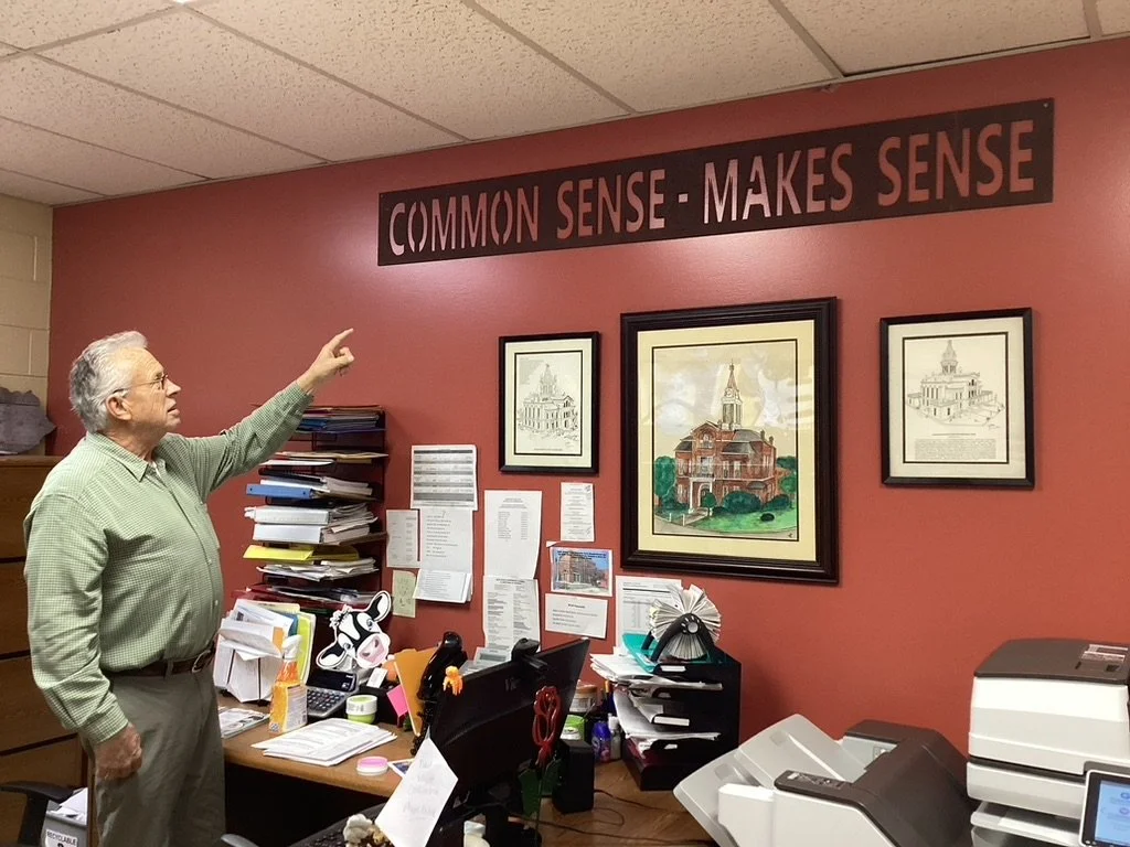 I had this "COMMON SENSE - MAKES SENSE" sign made in 2022.  The "common sense" phrase was a part of my 2022 campaign and has always been a major part of my personal mindset as CJE, even if the court refused to discuss it.  Every time a magistrate cam