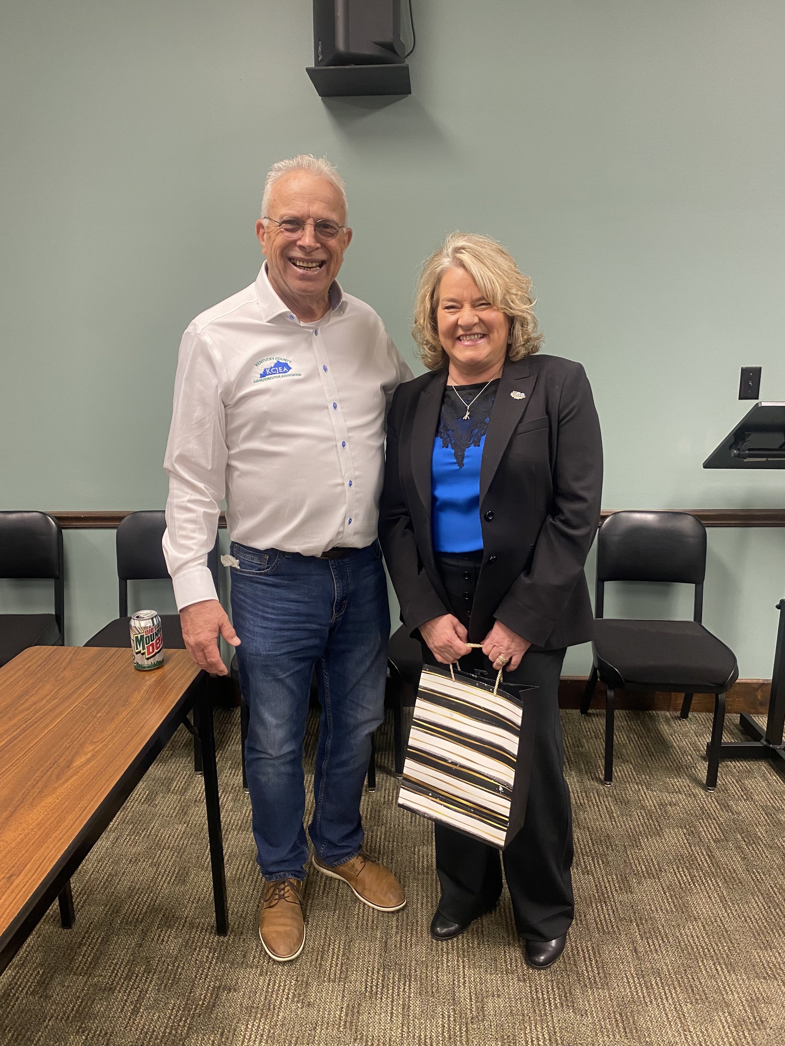 Always a pleasure to meet with the Commissioner of Rural and Municipal Aid for the Kentucky Transportation Cabinet, Bobbi Jo Lewis.  Great connection for Adair County!