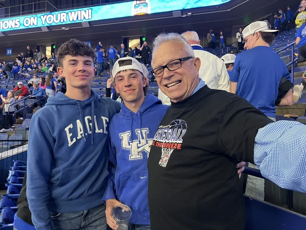 Me and my grandsons, Jagger and Jasper Kemp, at the state tournament. 