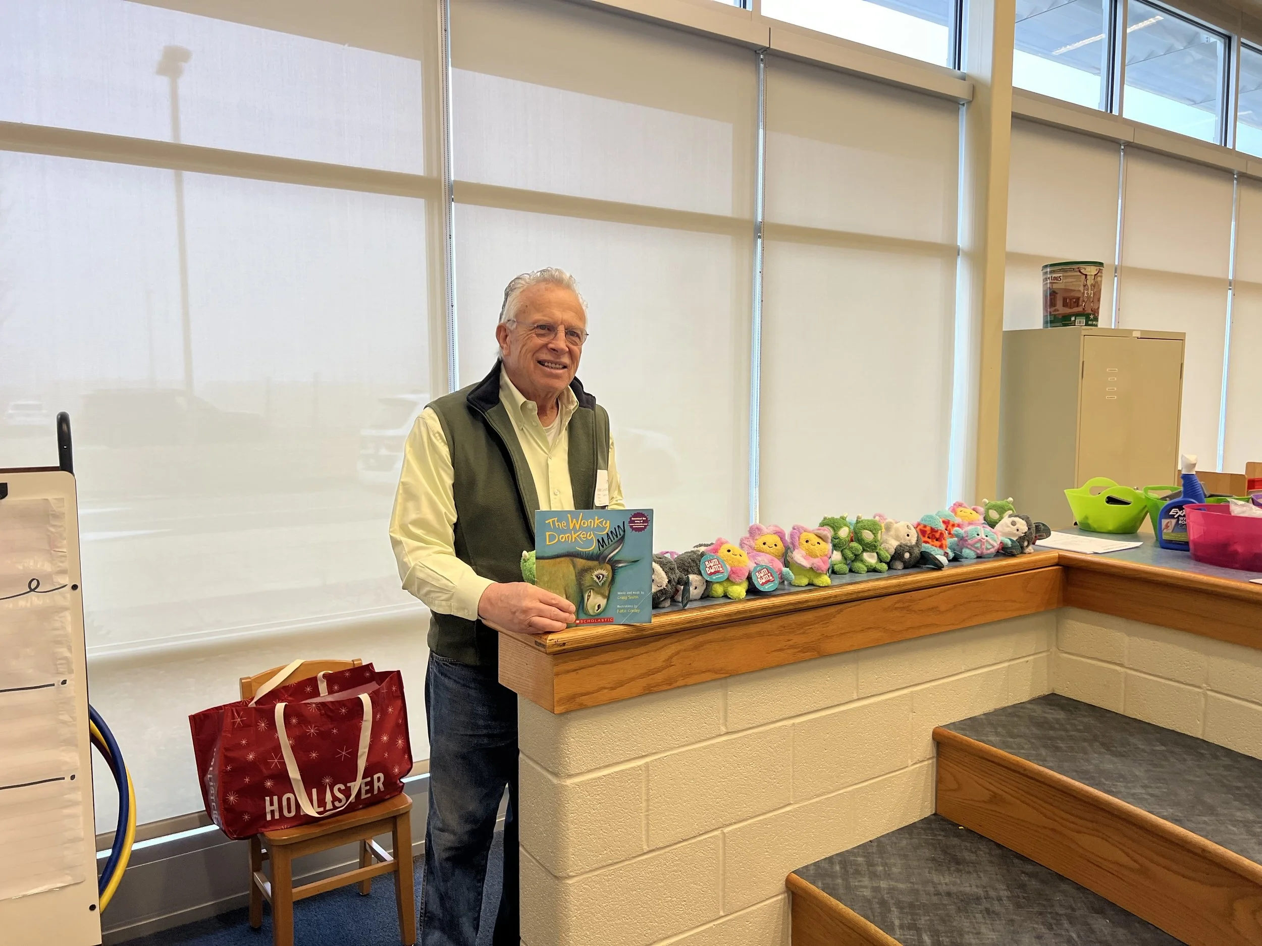 I brought "reading buddies" for the class I read to at ACPC