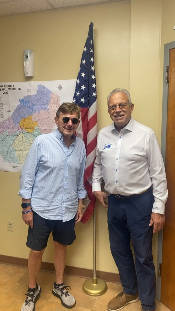 Judge Stephens stopped in to offer his support and availability.  Thankful for his friendship and support as he watches my efforts to steer this county in the direction of progress. 