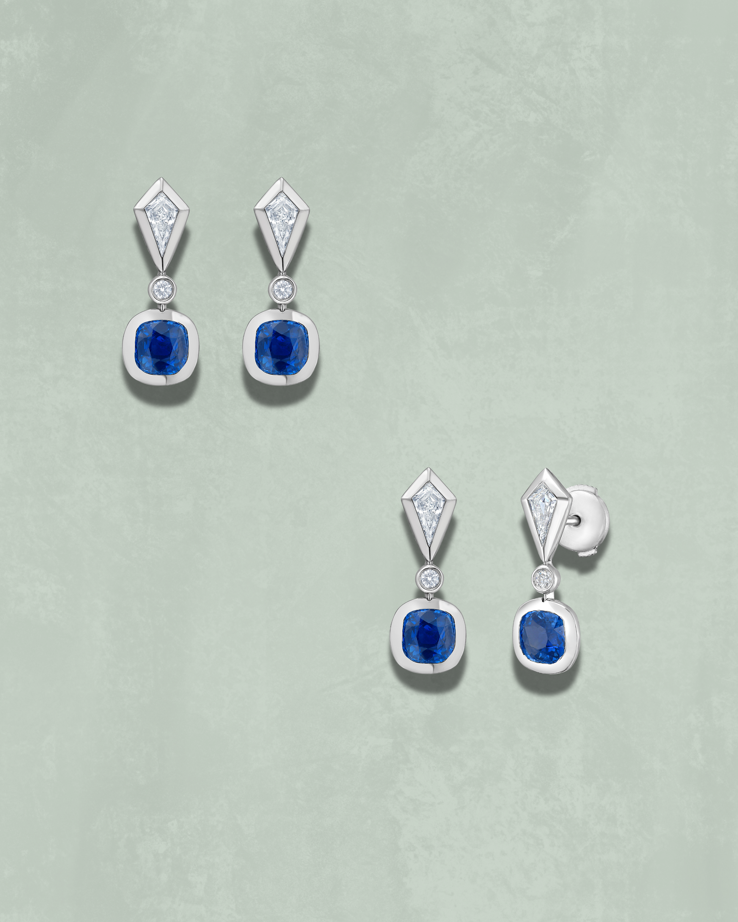 Blue Sapphire Kite Drops