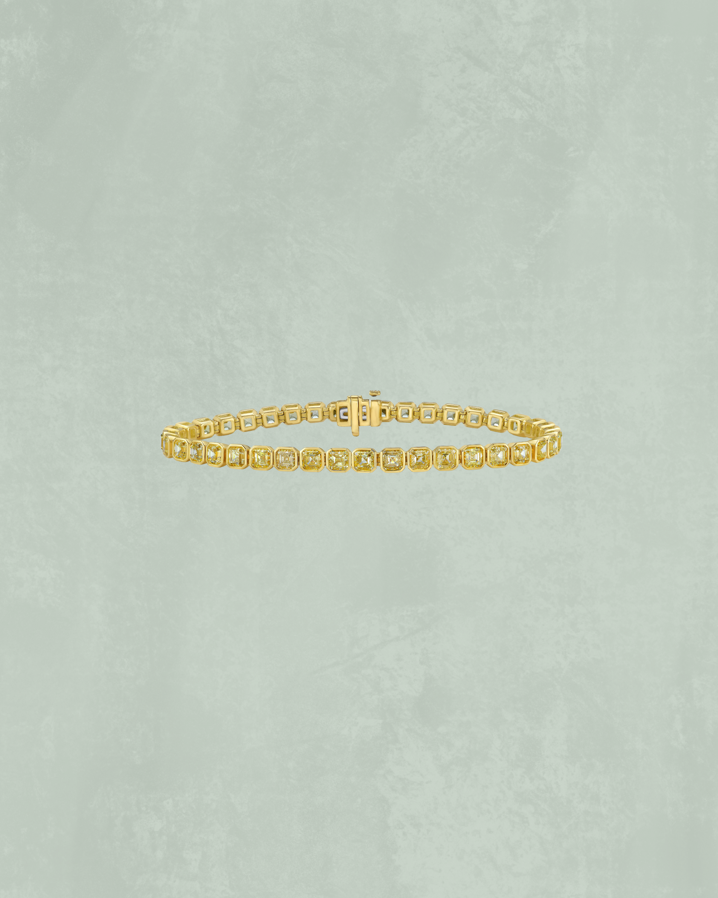 Yellow Asscher Tennis Bracelet