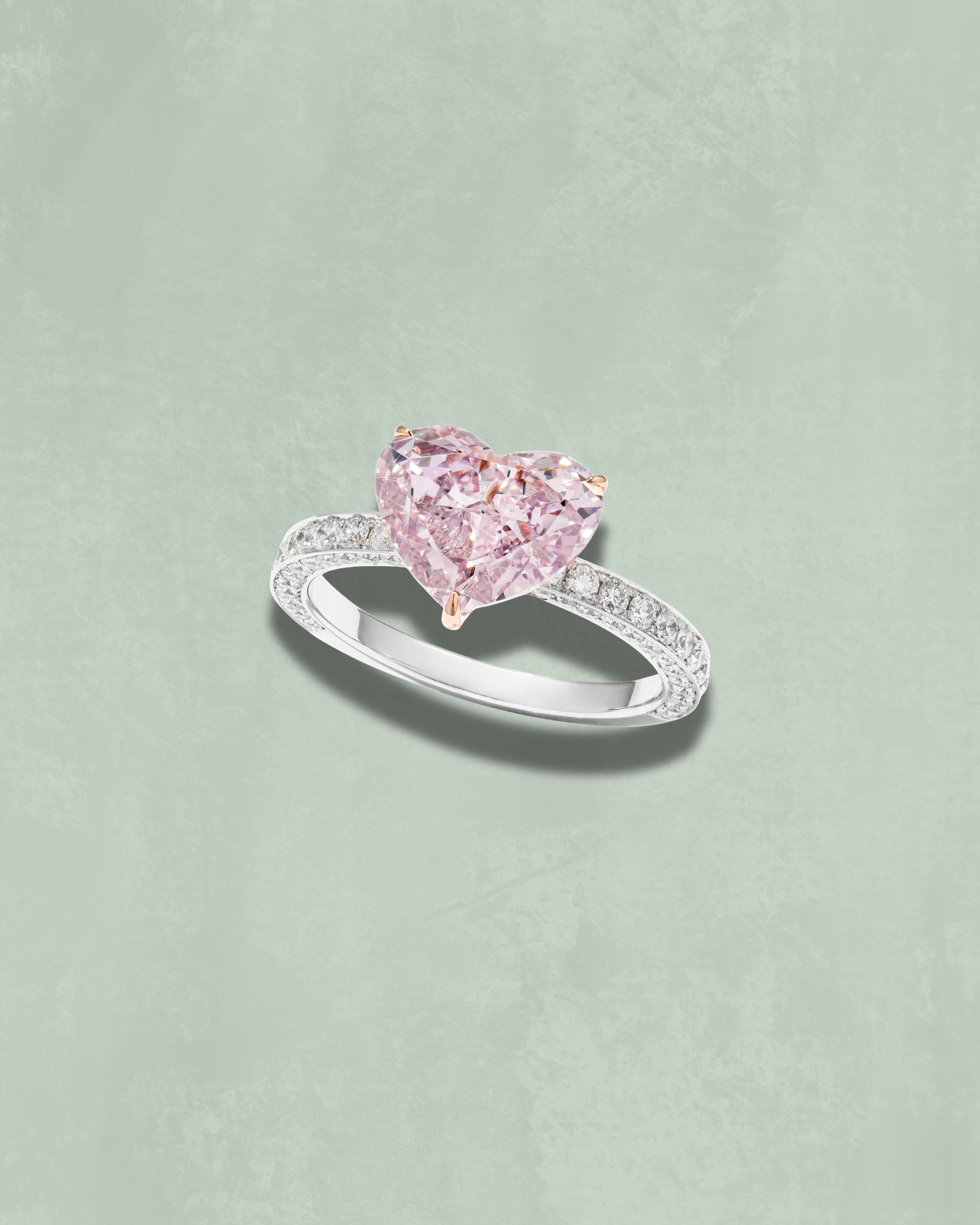Heart Pink Diamond Ring