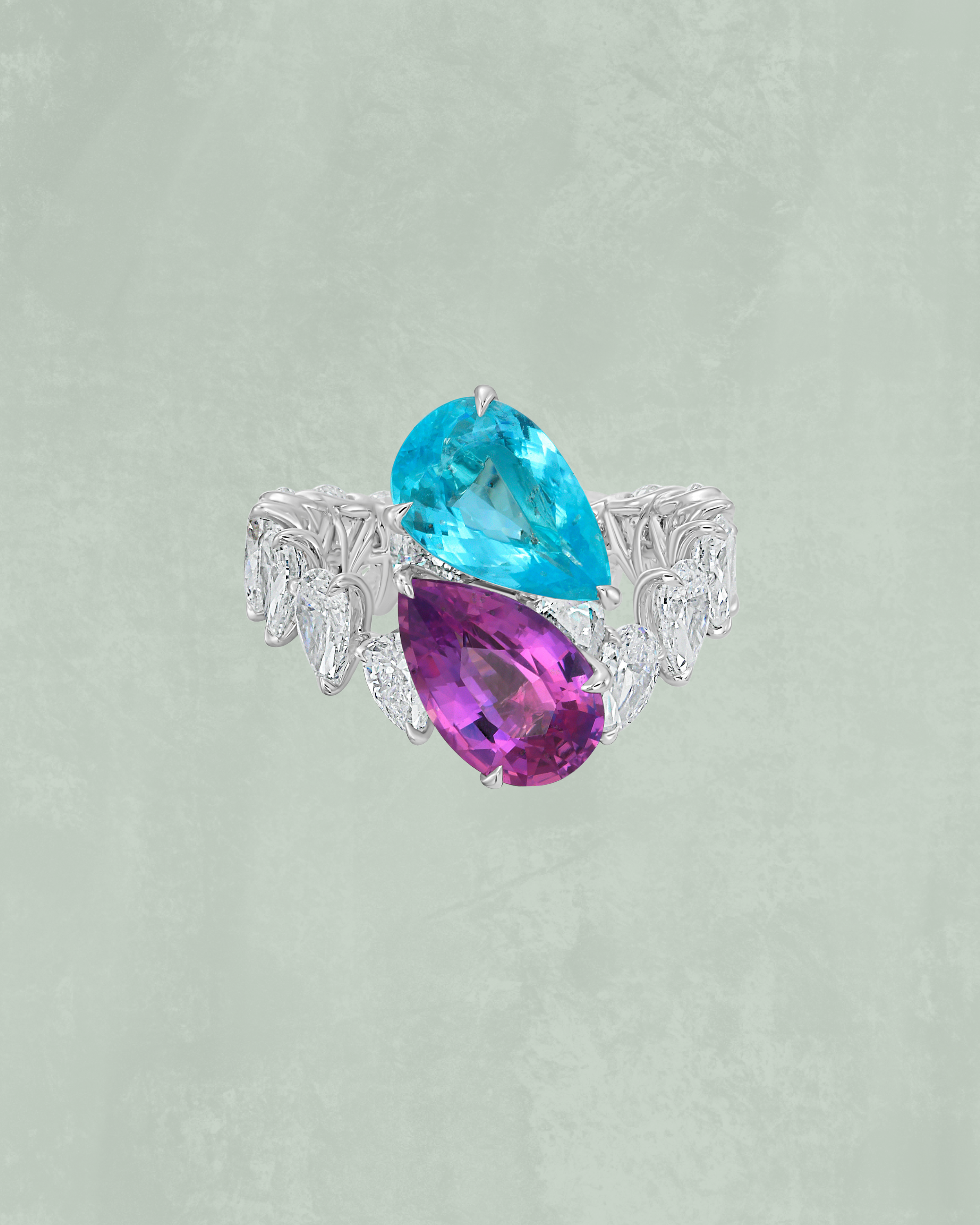 Paraiba & Pink Sapphire Toi et Moi