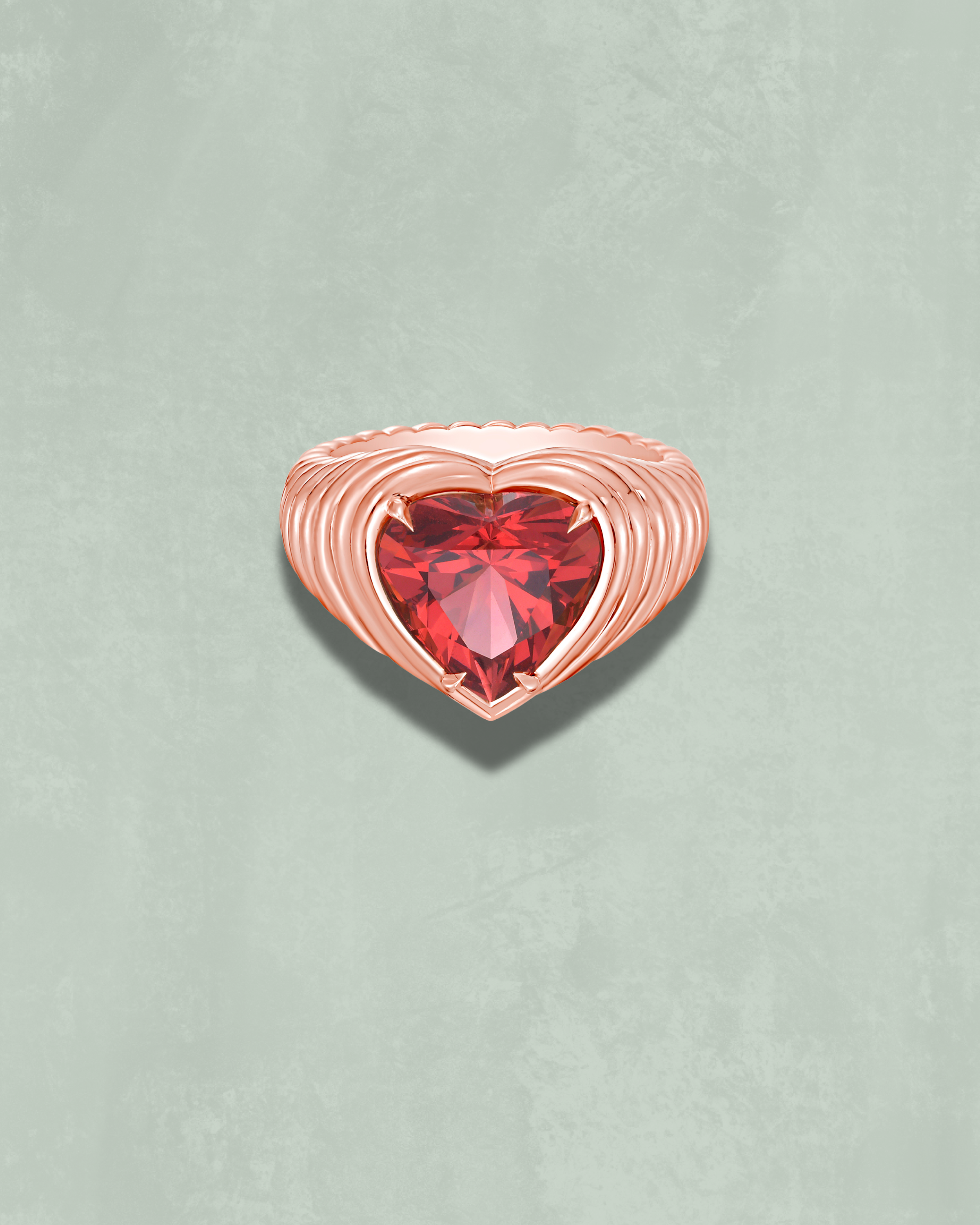 Heart Spinel Ring