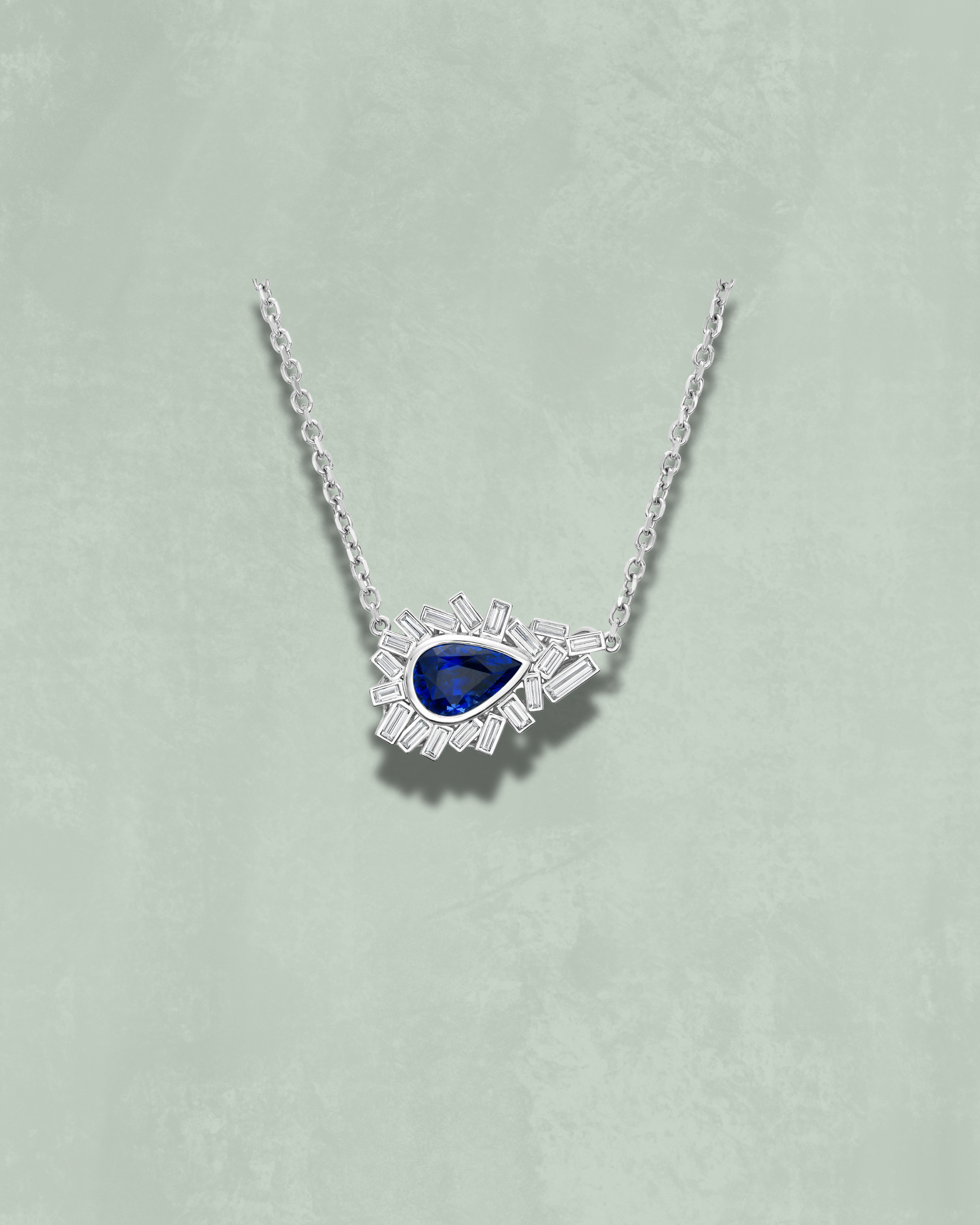 Blue Sapphire Confetti Pendant