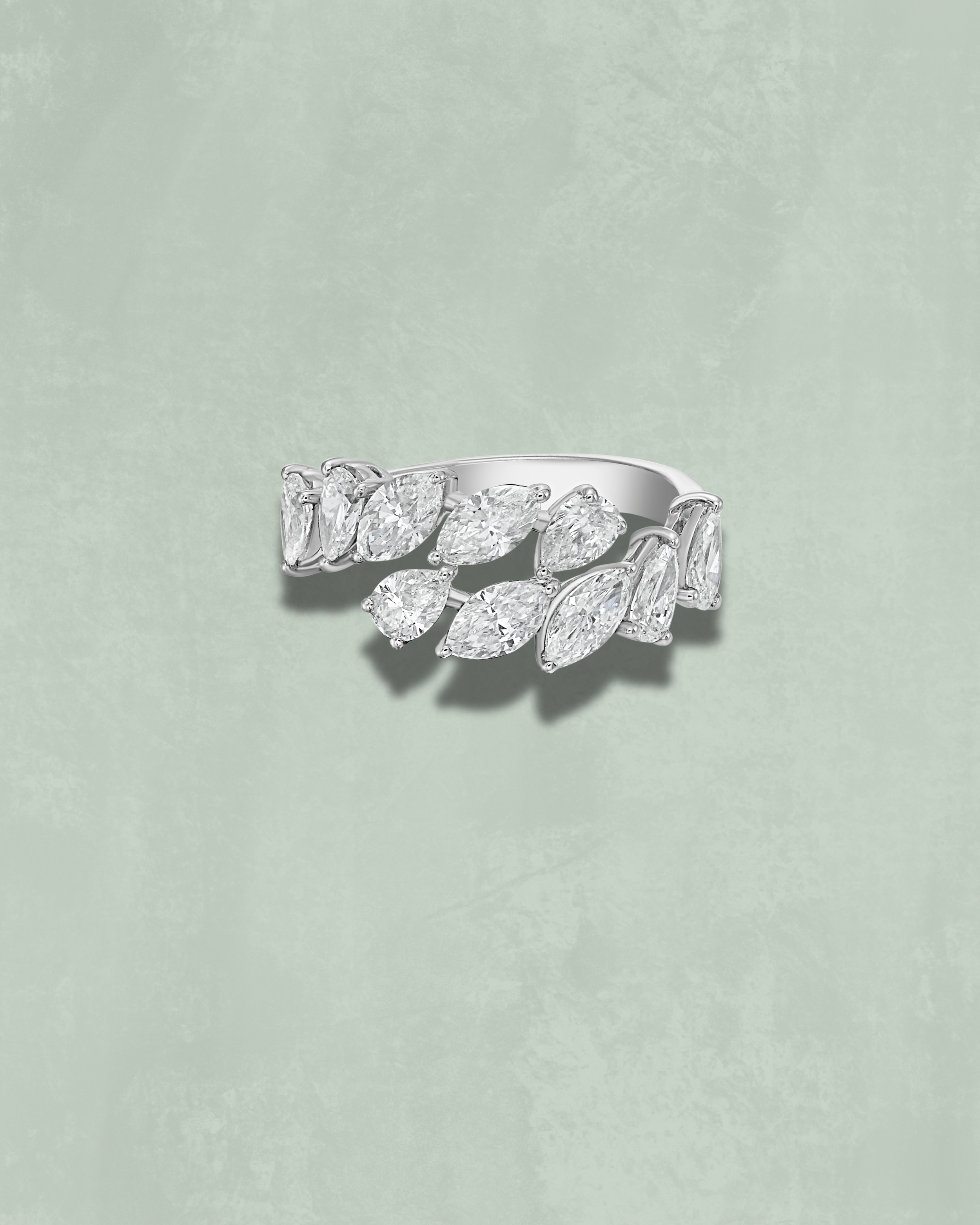 Feather Pear Ring